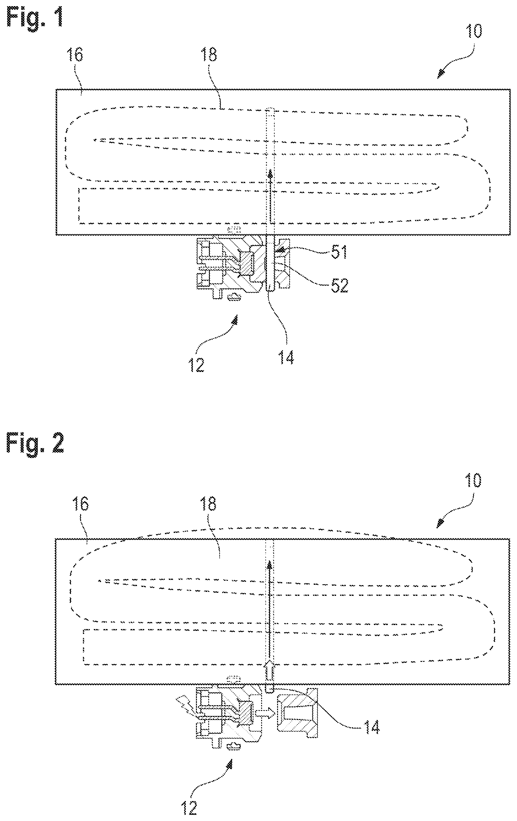 Patent US12365303 — Restraining device and airbag module — Figure 1