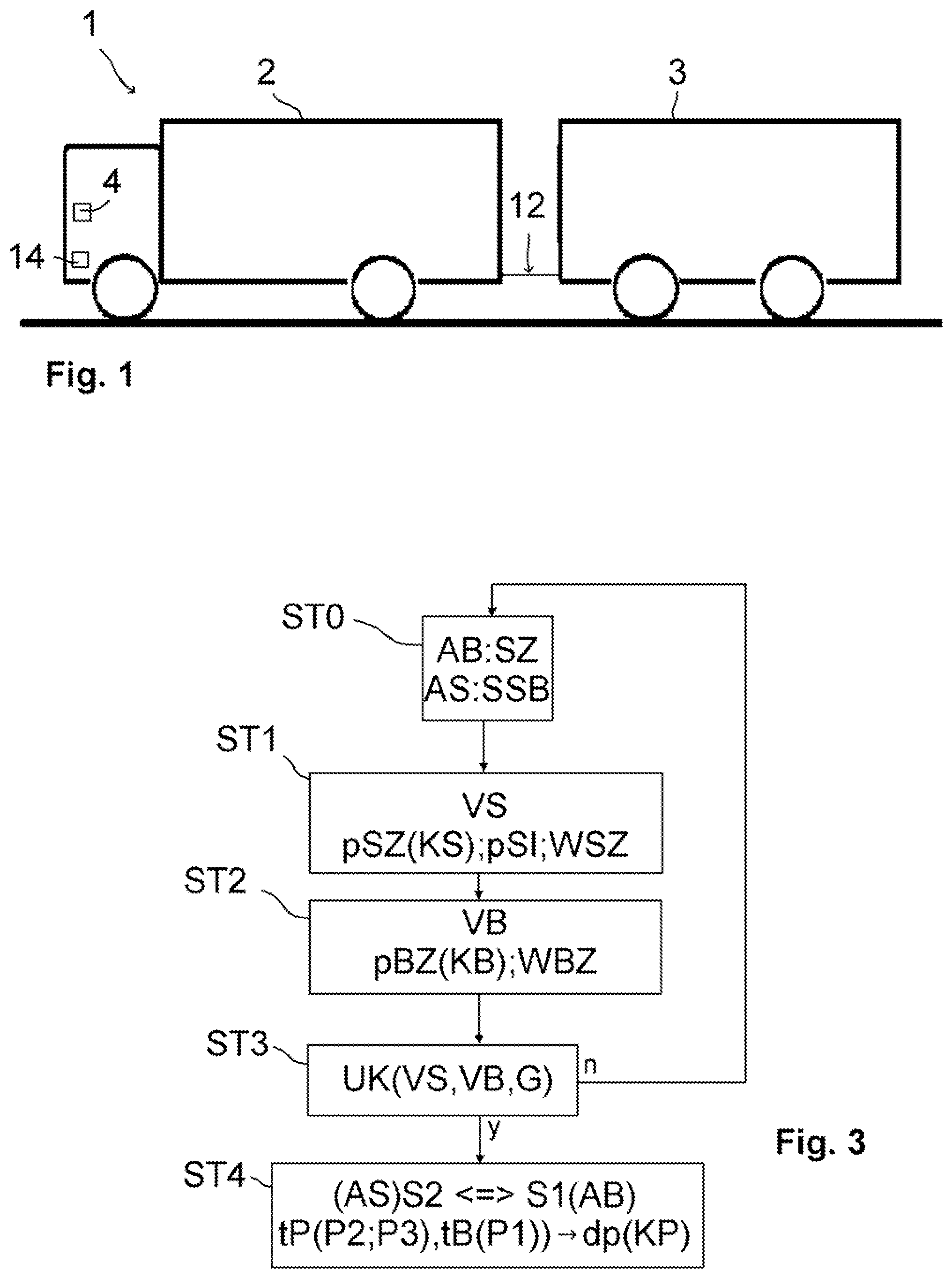 Patent US12365318 — Method for controlling a brake system, brake system, and vehicle combination — Figure 1