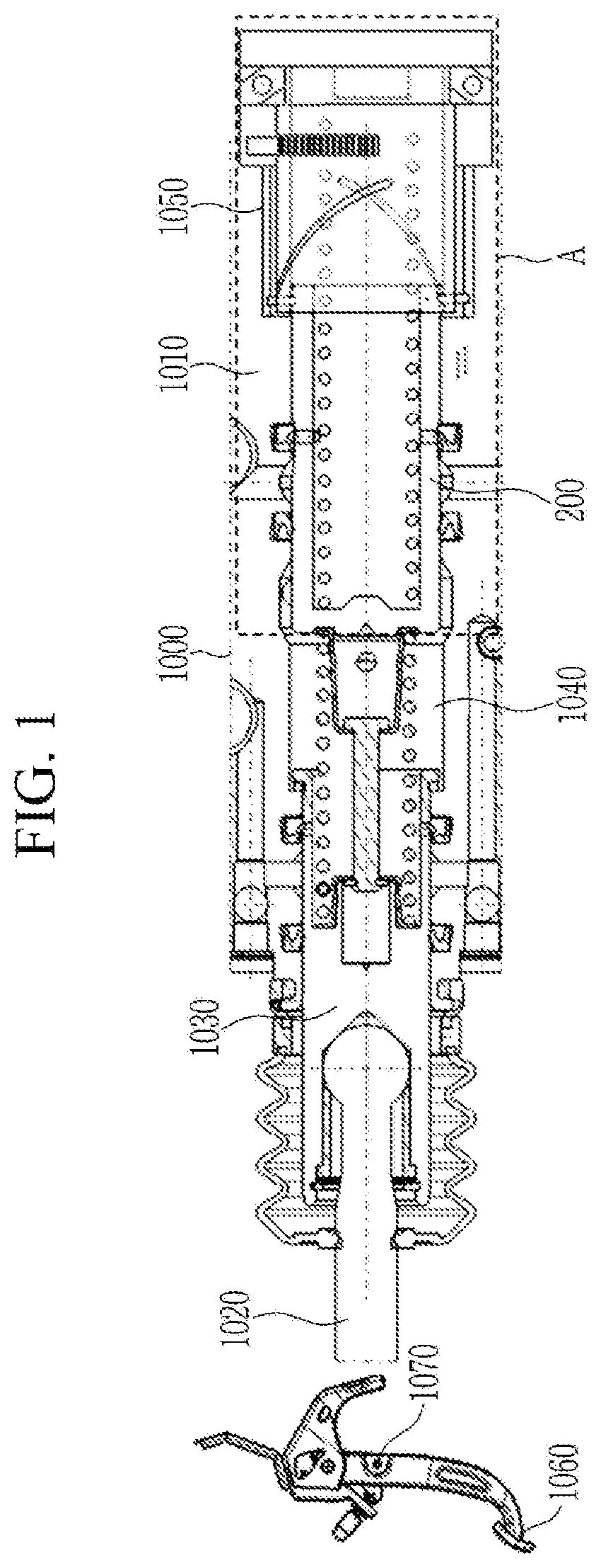 Patent US12365320 — Pedal reaction simulator for vehicle — Figure 1