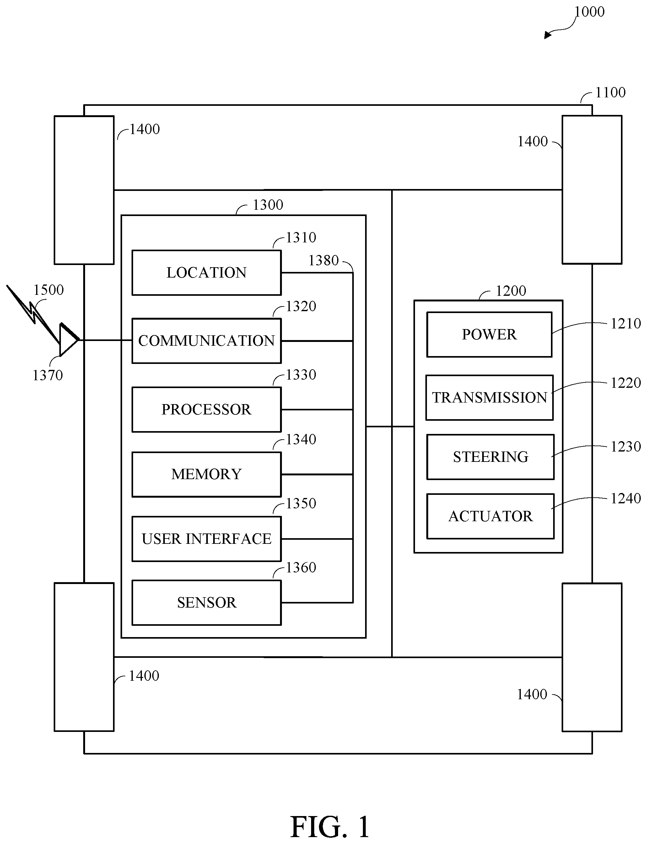 Patent US12365340 — System and method for proactive lane assist — Figure 1