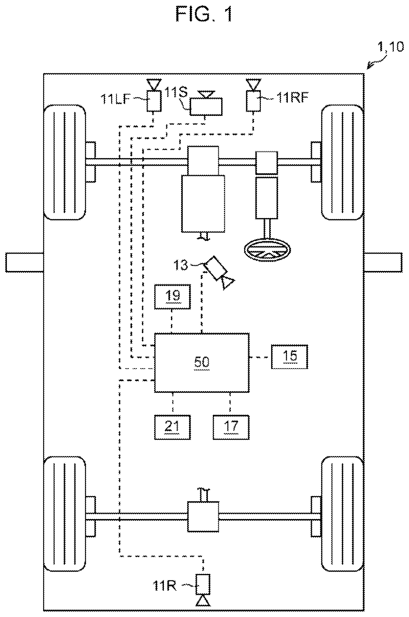 Patent US12365346 — Driving skill evaluation system, information processing device, vehicle, and non-transitory computer-readable storage medium — Figure 1
