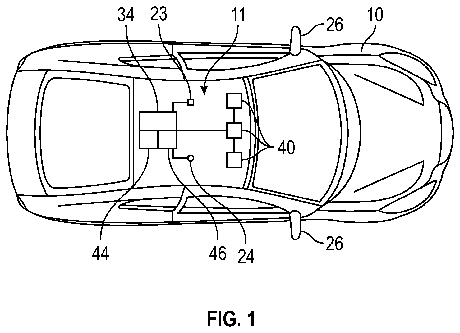 Patent US12365356 — Adaptive side blind zone alert system and method — Figure 1