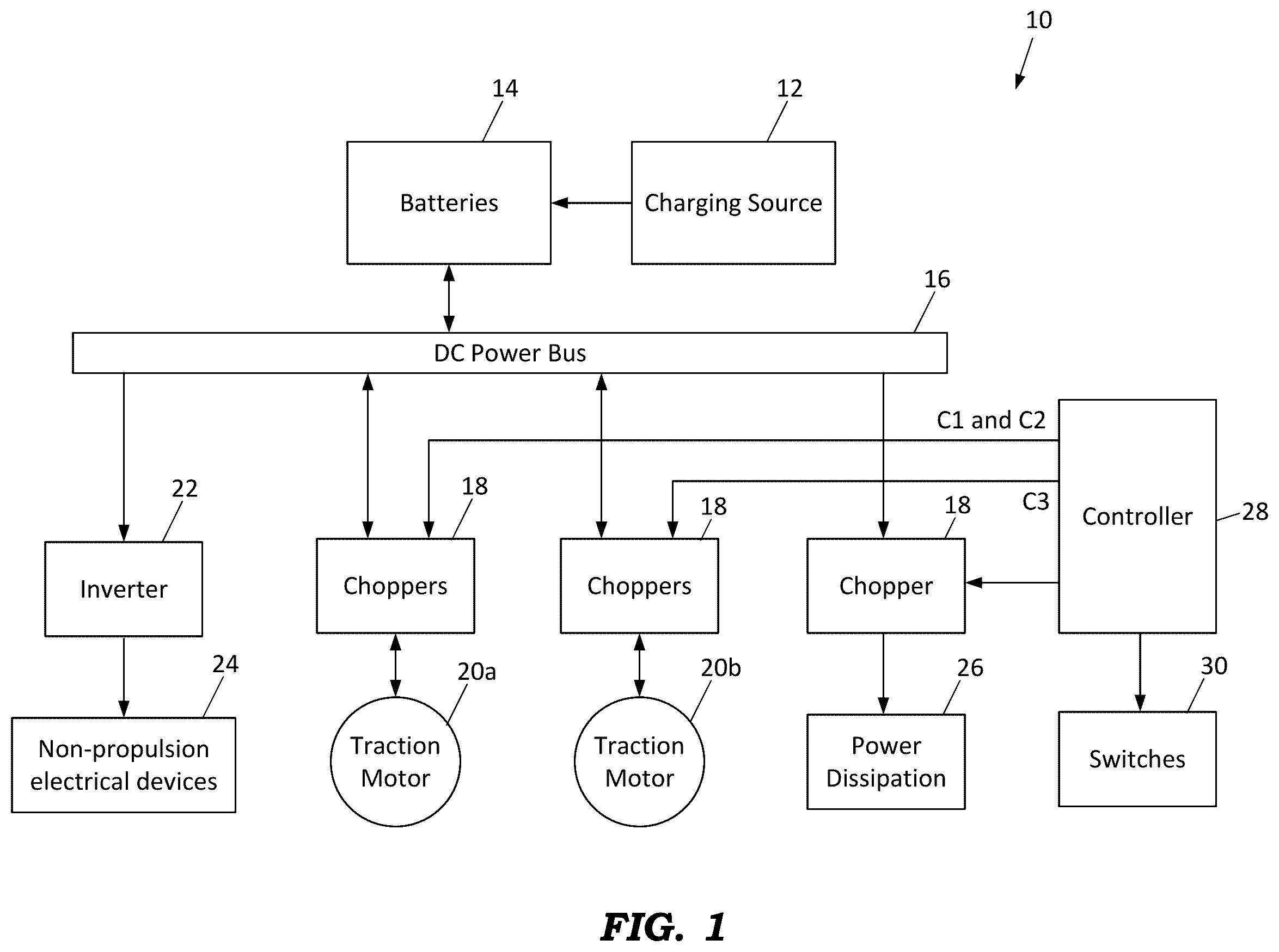 Patent US12365367 — Battery powered locomotive — Figure 1