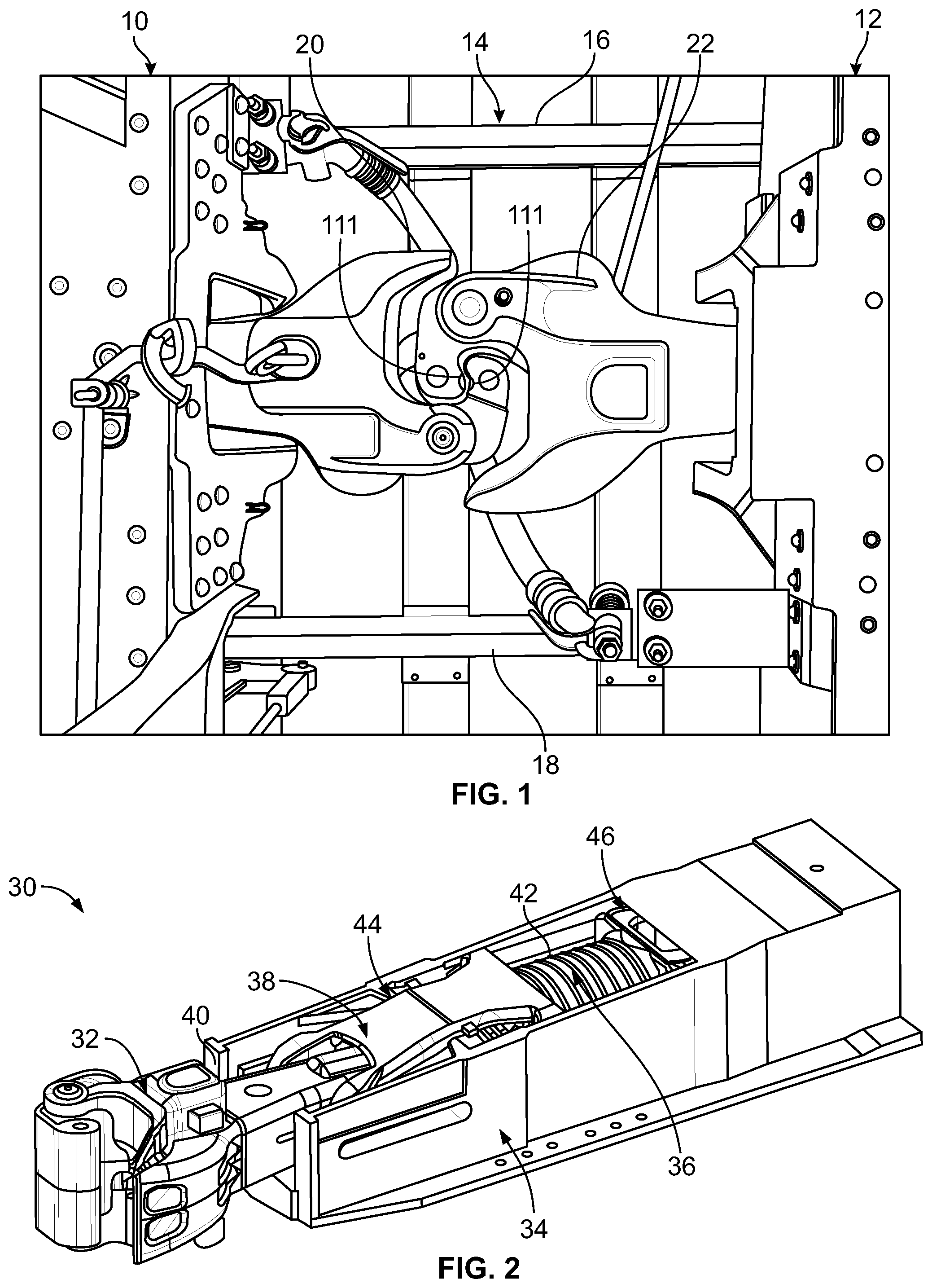 Patent US12365370 Figure 1 – Railway vehicle coupler having robust knuckle