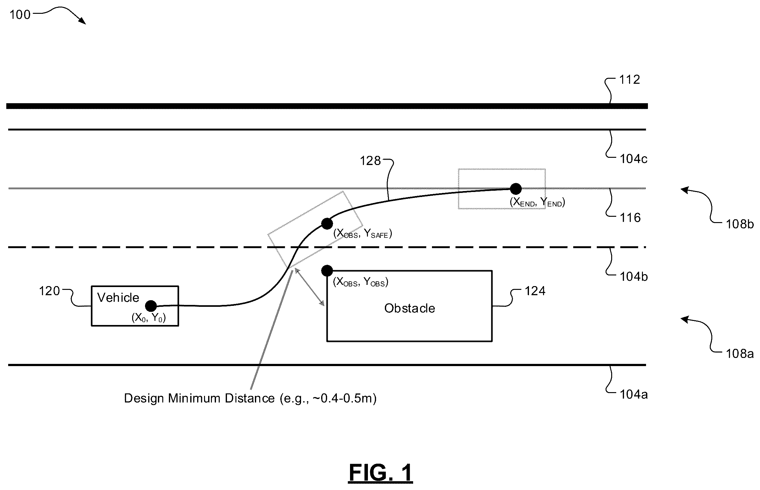 Patent US12365389 — Self-learning-based interpretation of driver's intent for evasive steering — Figure 1