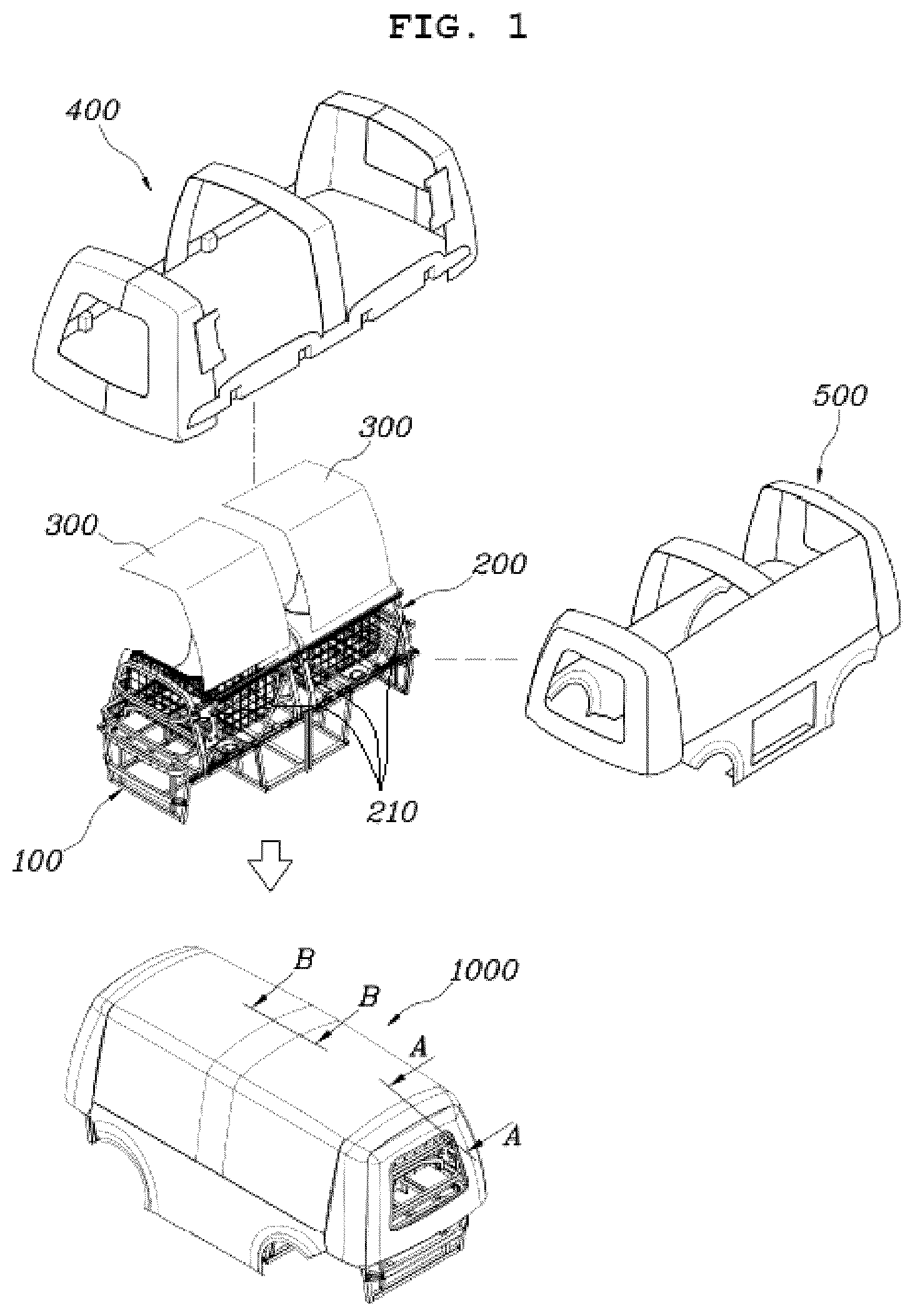 Patent US12365391 — Panel assembly for vehicle — Figure 1