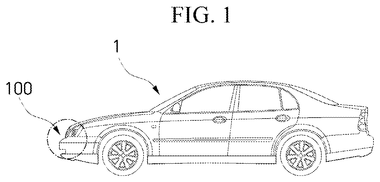 Patent US12365404 — Active air flap of vehicle — Figure 1