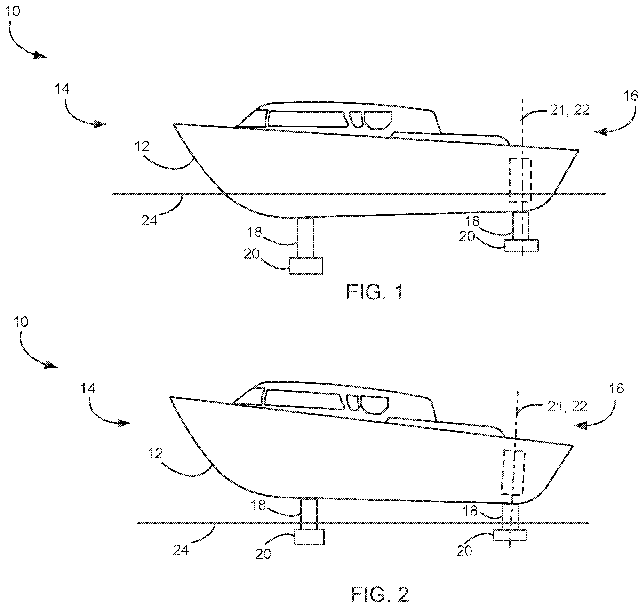 Patent US12365425 — Systems and methods for mitigation of emergency splashdown of foiling watercraft — Figure 1