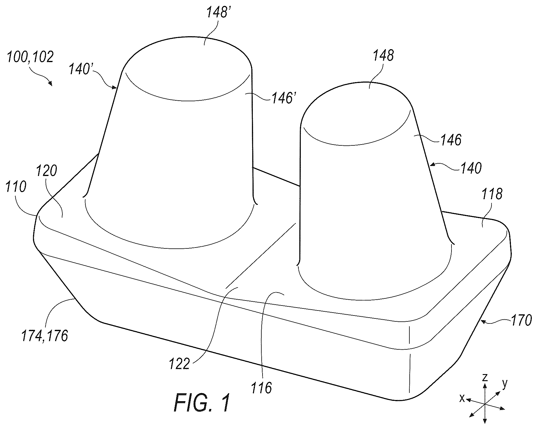 Patent US12365429 Figure 1 – Nose plug for underwater diving
