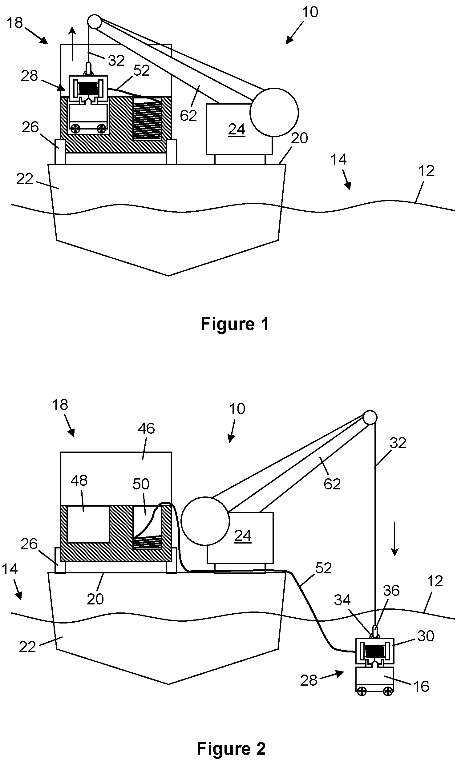 Patent US12365430 — Deployment of unmanned underwater vehicles — Figure 1