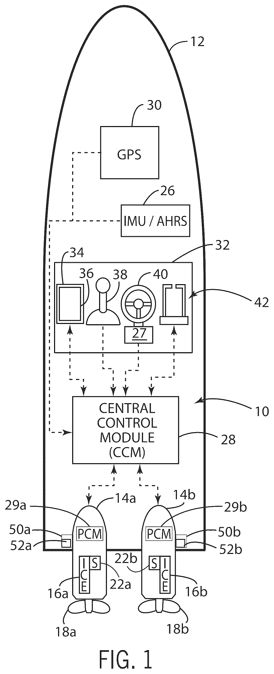 Patent US12365436 — Marine steering systems and steering control methods — Figure 1