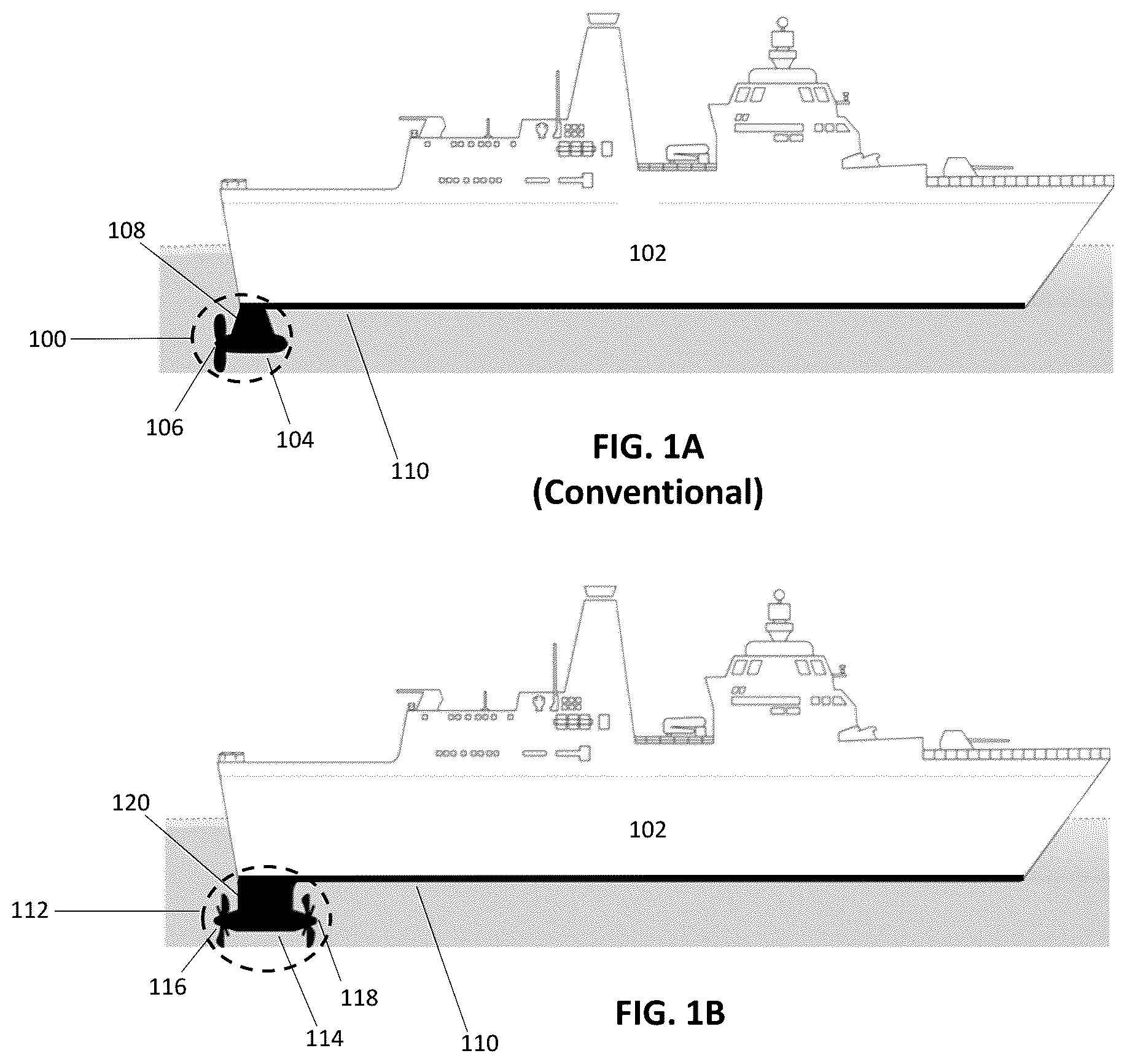 Patent US12365438 Figure 1 – Counter rotating propeller pod mechanical arrangement