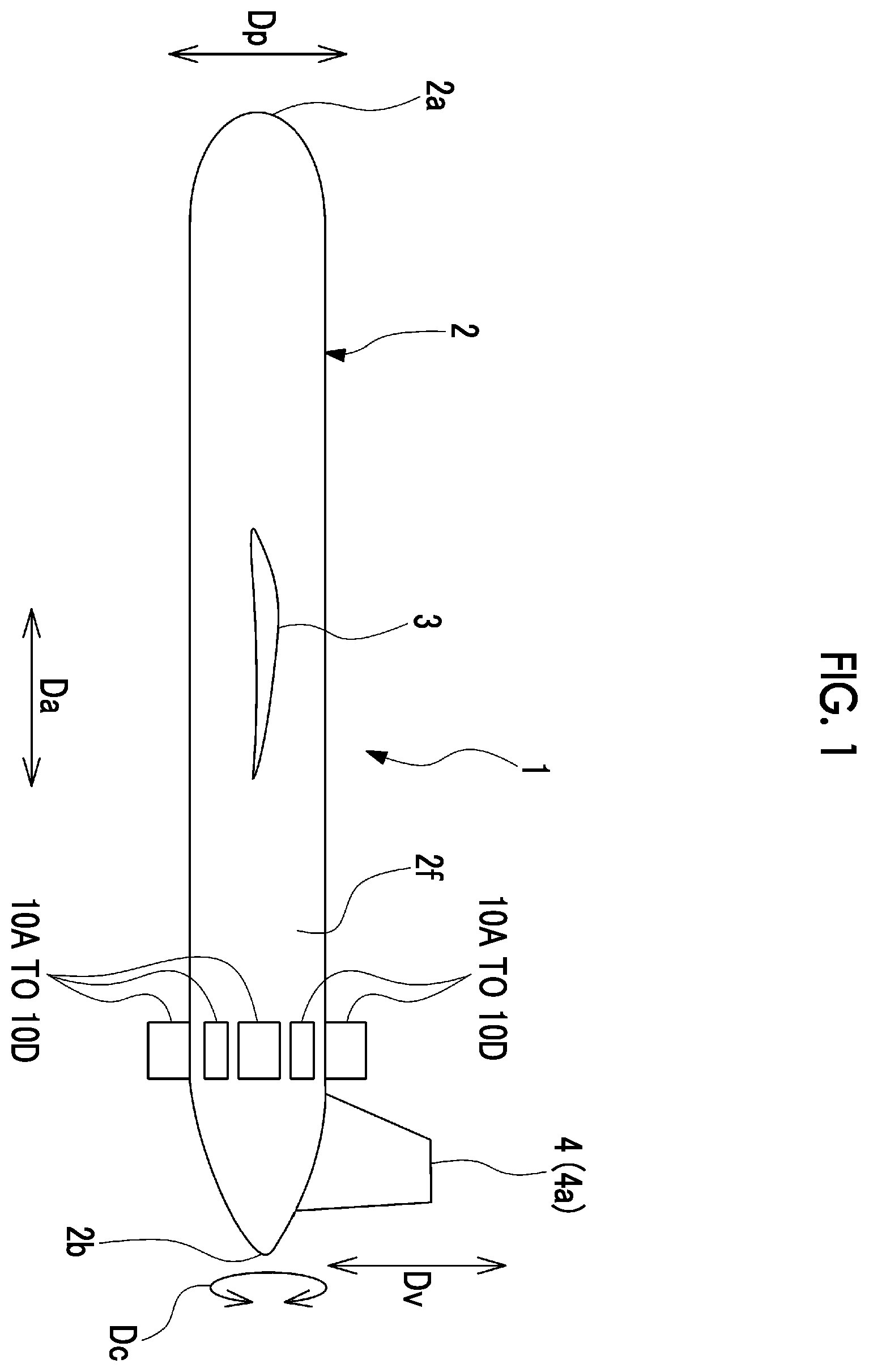 Patent US12365448 Figure 1 – Aircraft