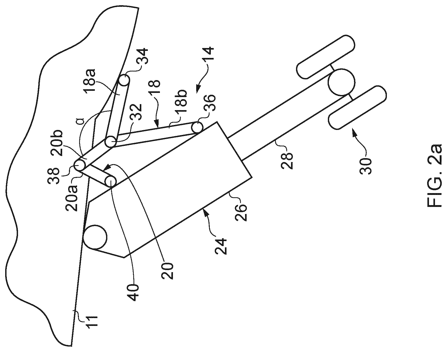 Patent US12365451 Figure 2 – Aircraft landing gear shock absorber strut