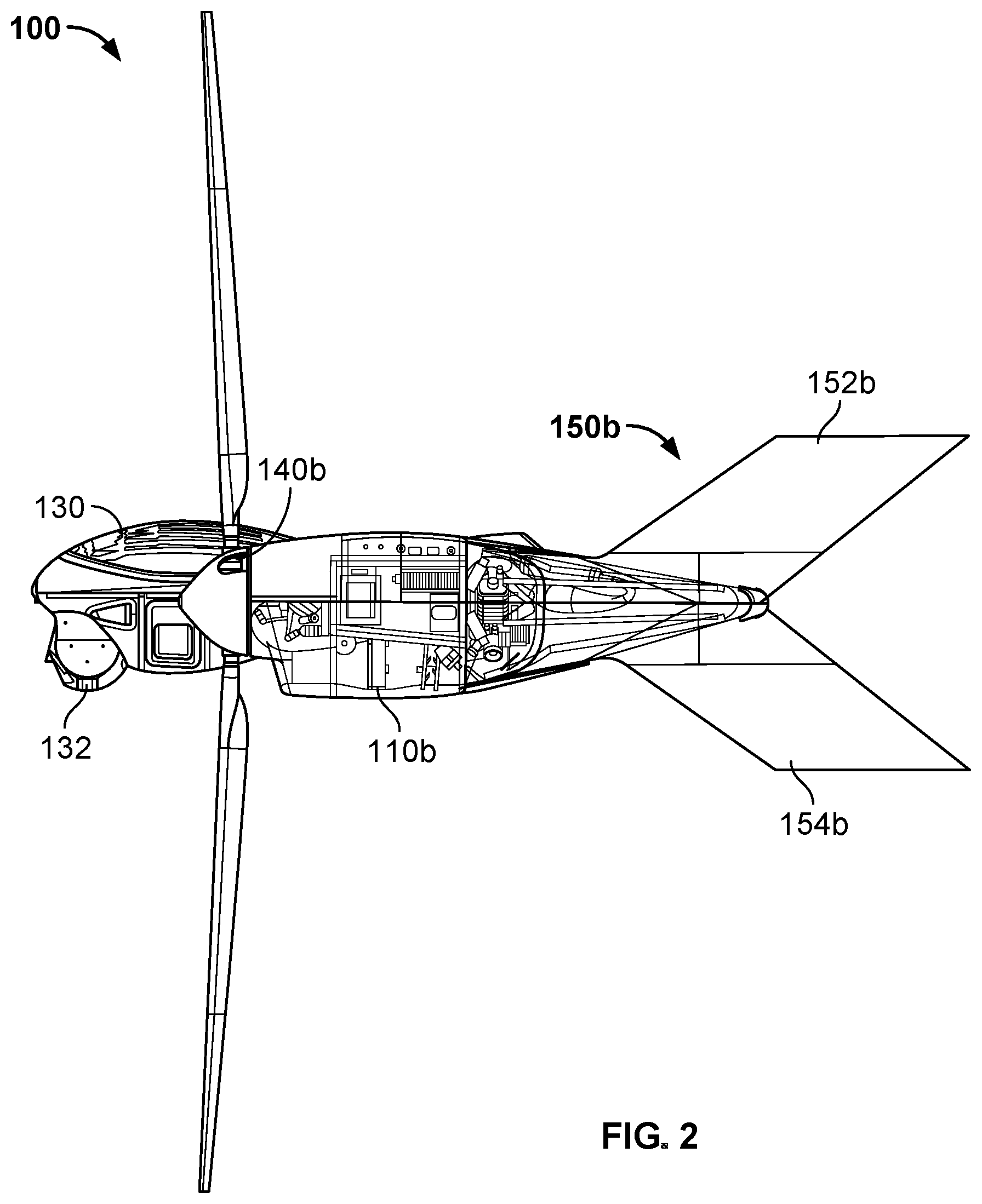 Patent US12365457 Figure 2 – Fuel venting for vertical take-off dual-engine aircraft
