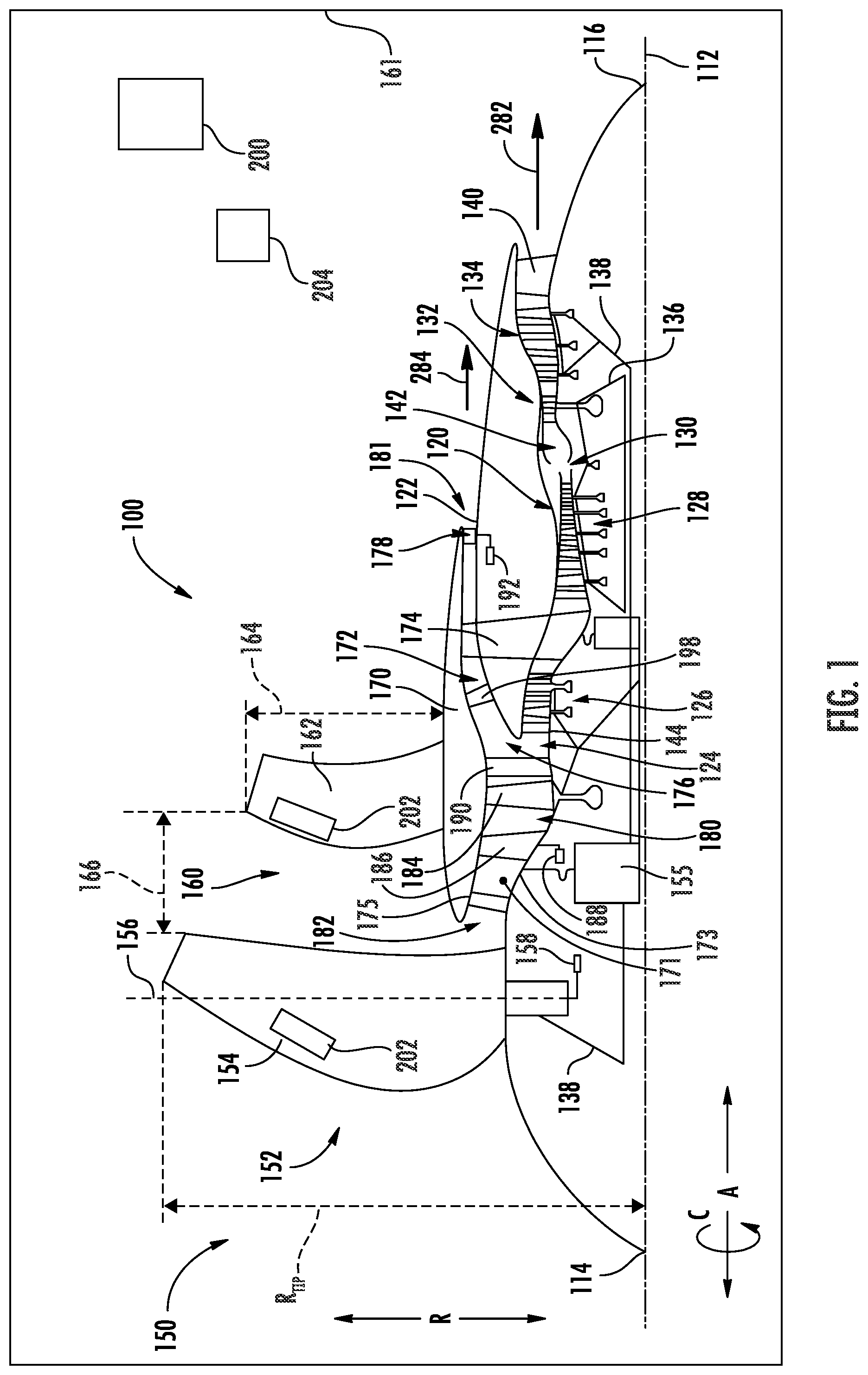 Patent US12365466 — Power switching system of an anti-ice system for use with a main power supply and an auxiliary power supply — Figure 1
