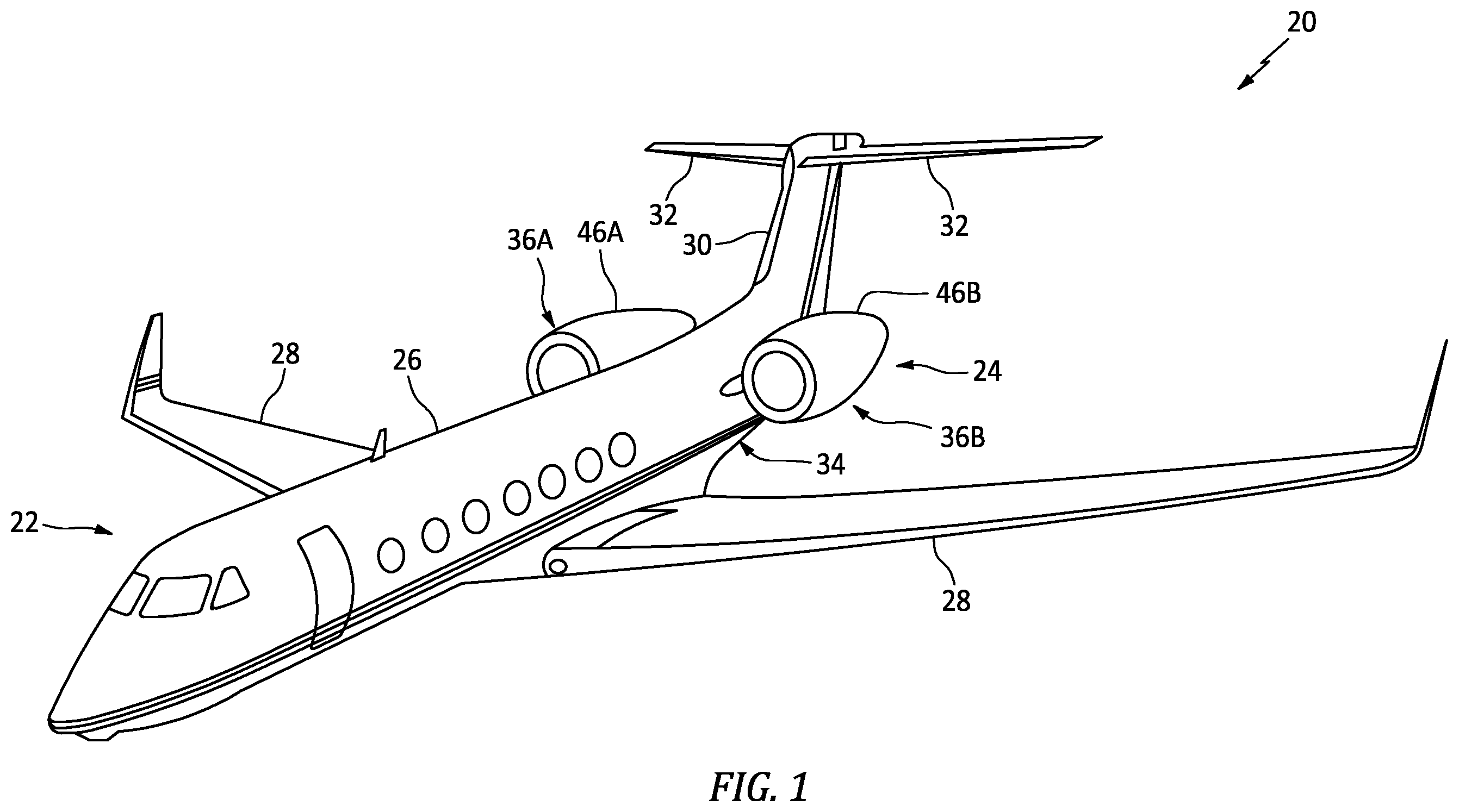 Patent US12365469 — Aircraft propulsion system with intermittent combustion engine(s) — Figure 1