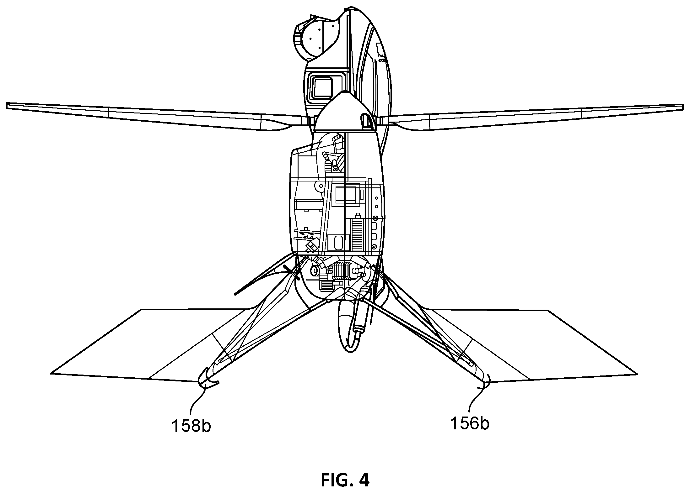 Patent US12365476 Figure 4 – Fuel distribution for vertical take-off dual-engine aircraft