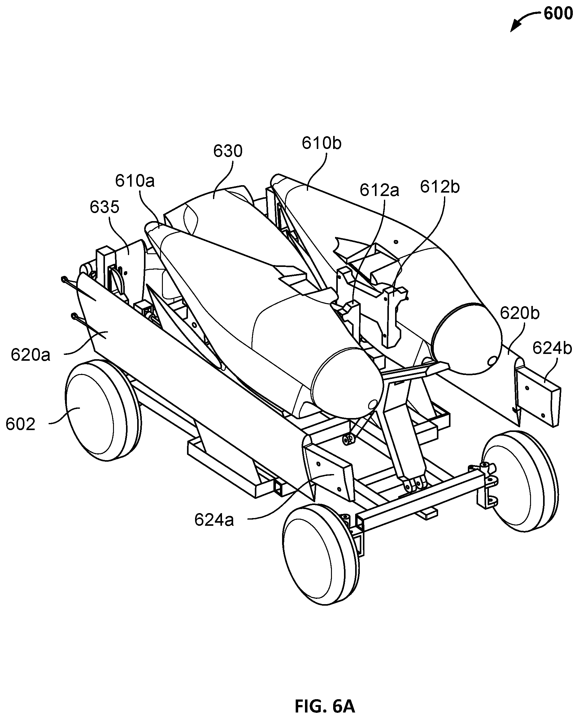 Patent US12365476 Figure 6 – Fuel distribution for vertical take-off dual-engine aircraft