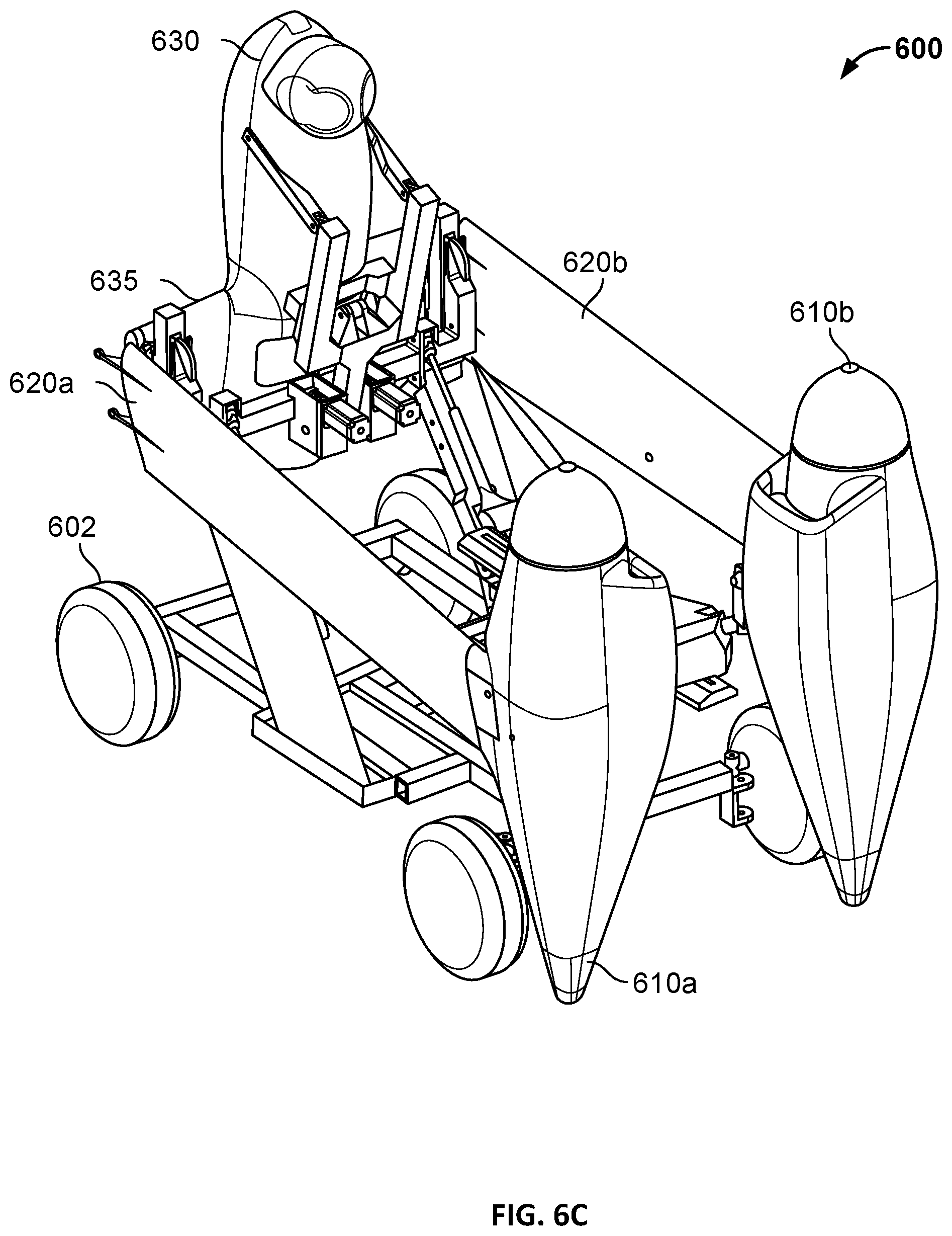 Patent US12365476 Figure 8 – Fuel distribution for vertical take-off dual-engine aircraft