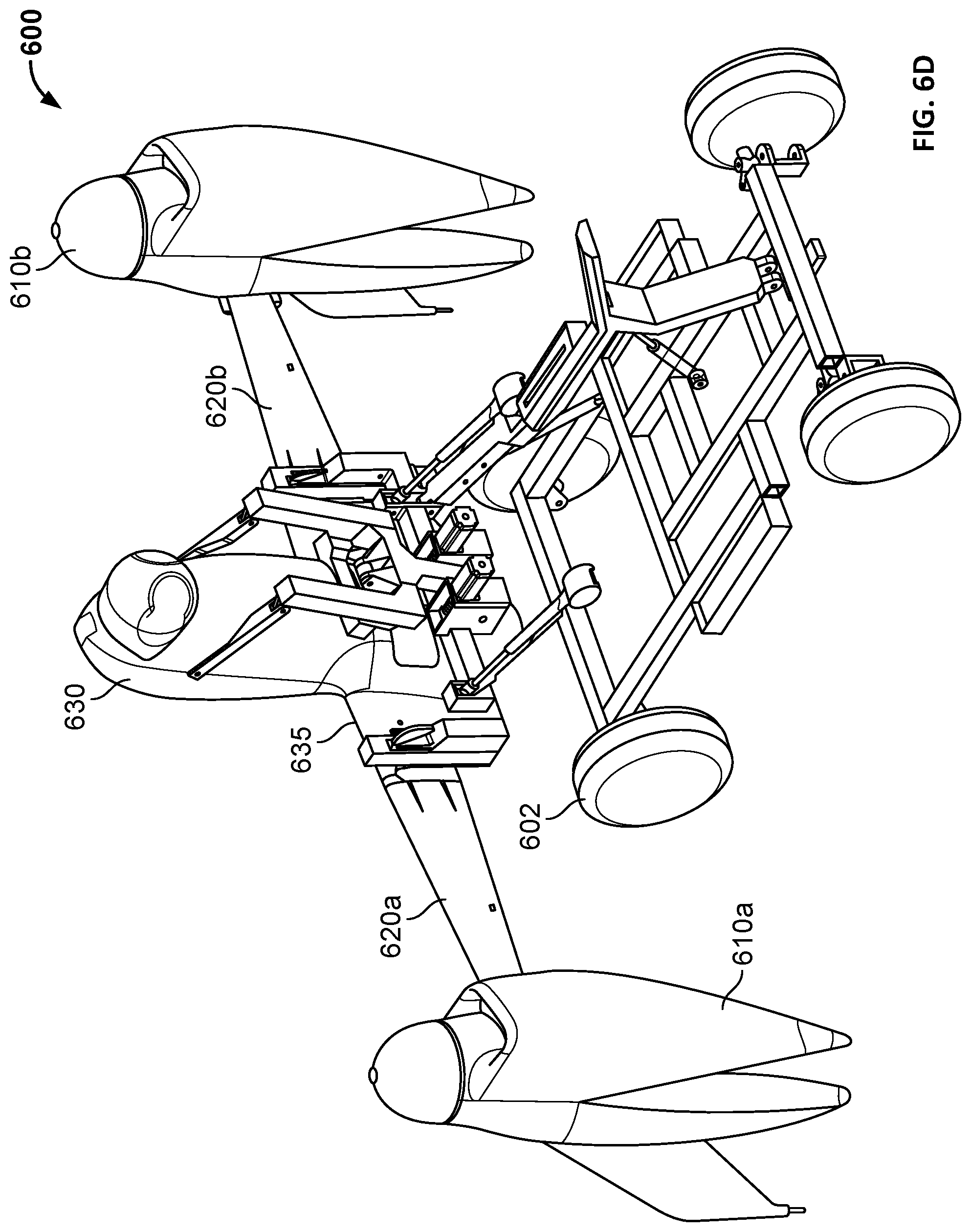 Patent US12365476 Figure 9 – Fuel distribution for vertical take-off dual-engine aircraft