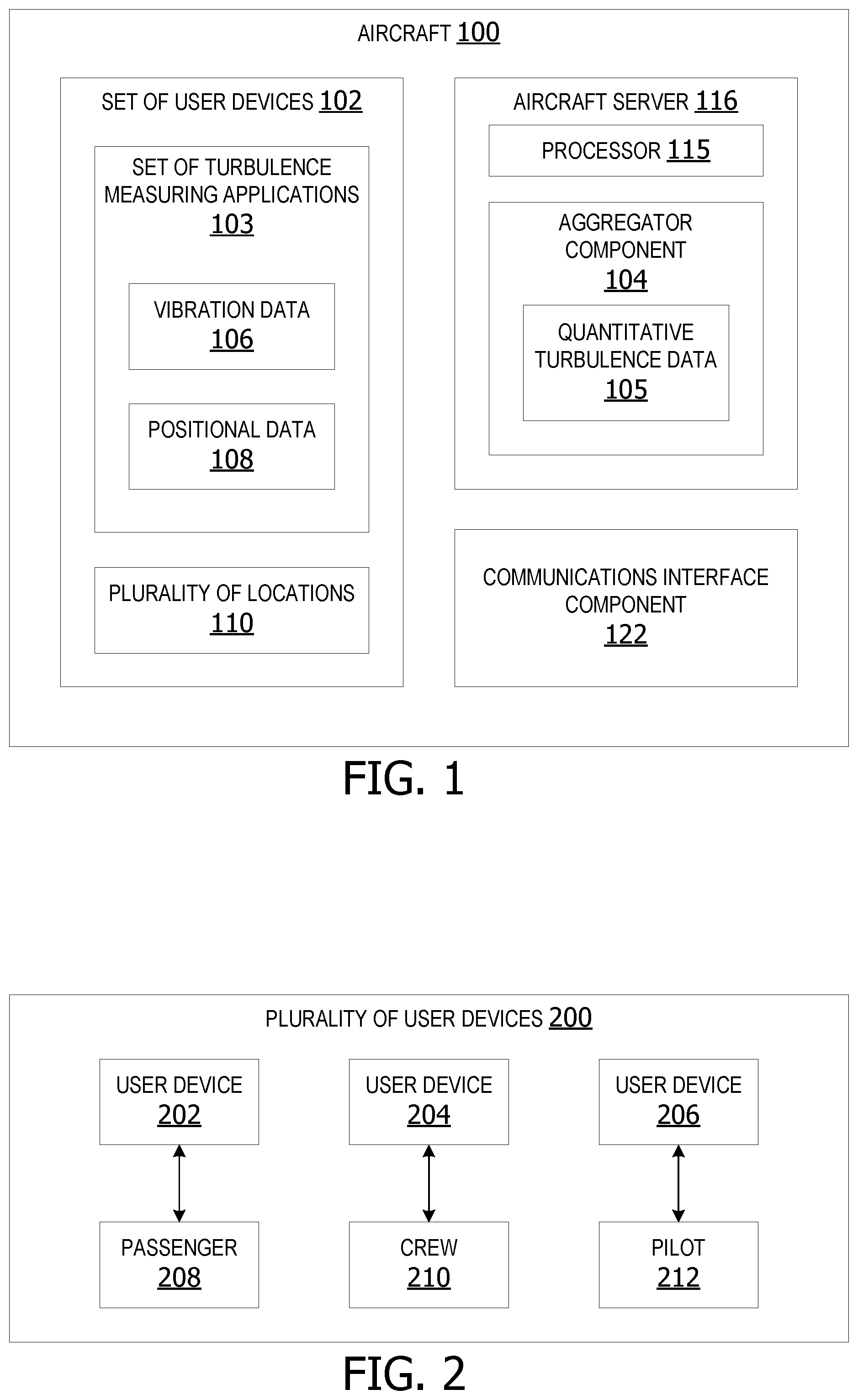 Patent US12365480 — Quantitative measurement of air turbulence — Figure 1