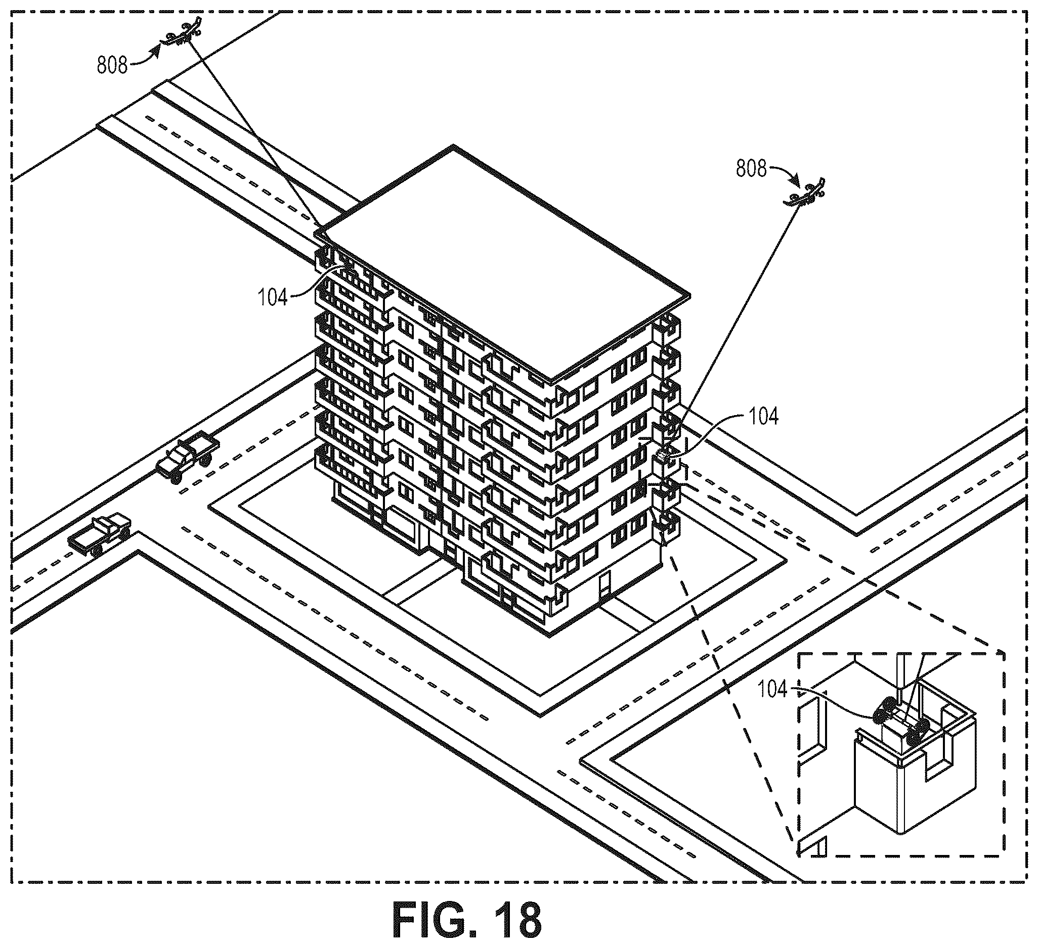 Patent US12365492 Figure 16 – Suspended aerial vehicle system with thruster stabilization