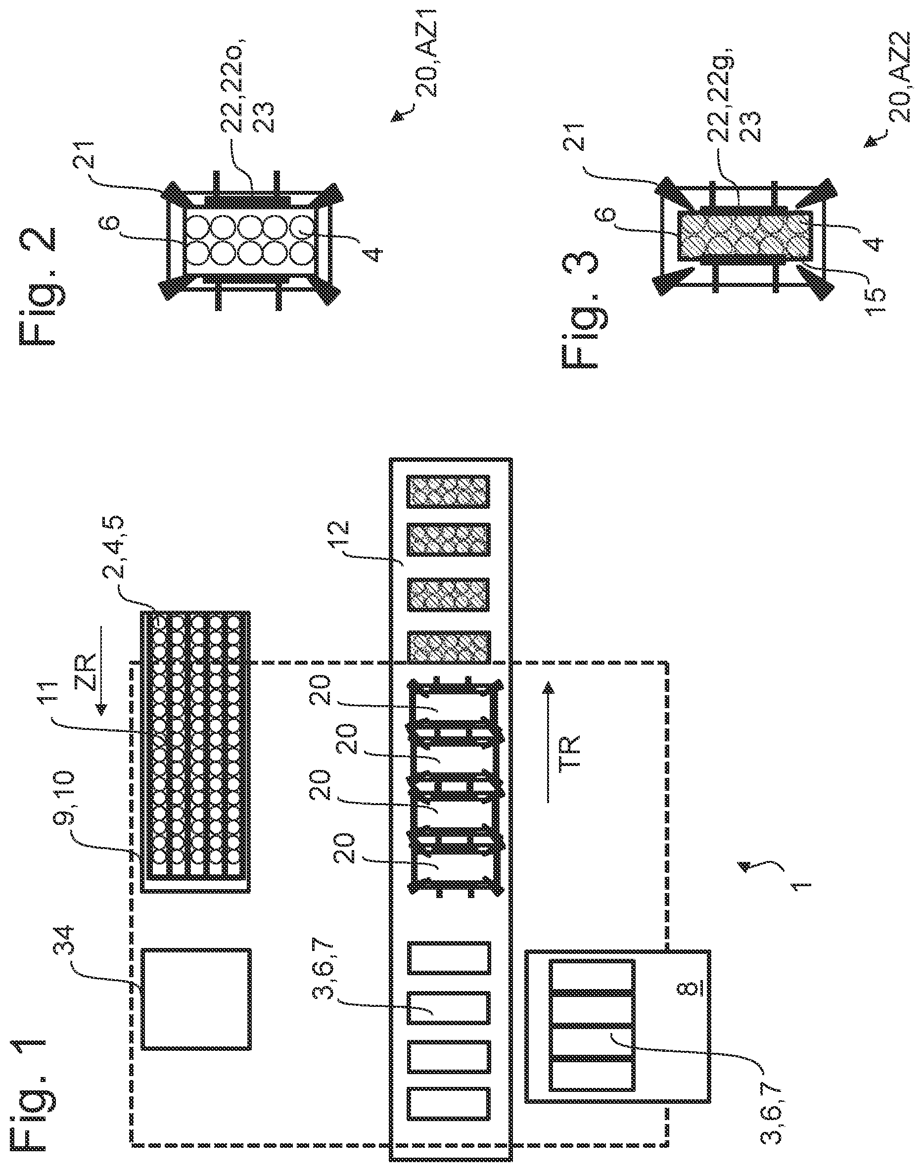 Patent US12365500 — Packaging method for packaging primary packages into secondary packages and packaging module — Figure 1