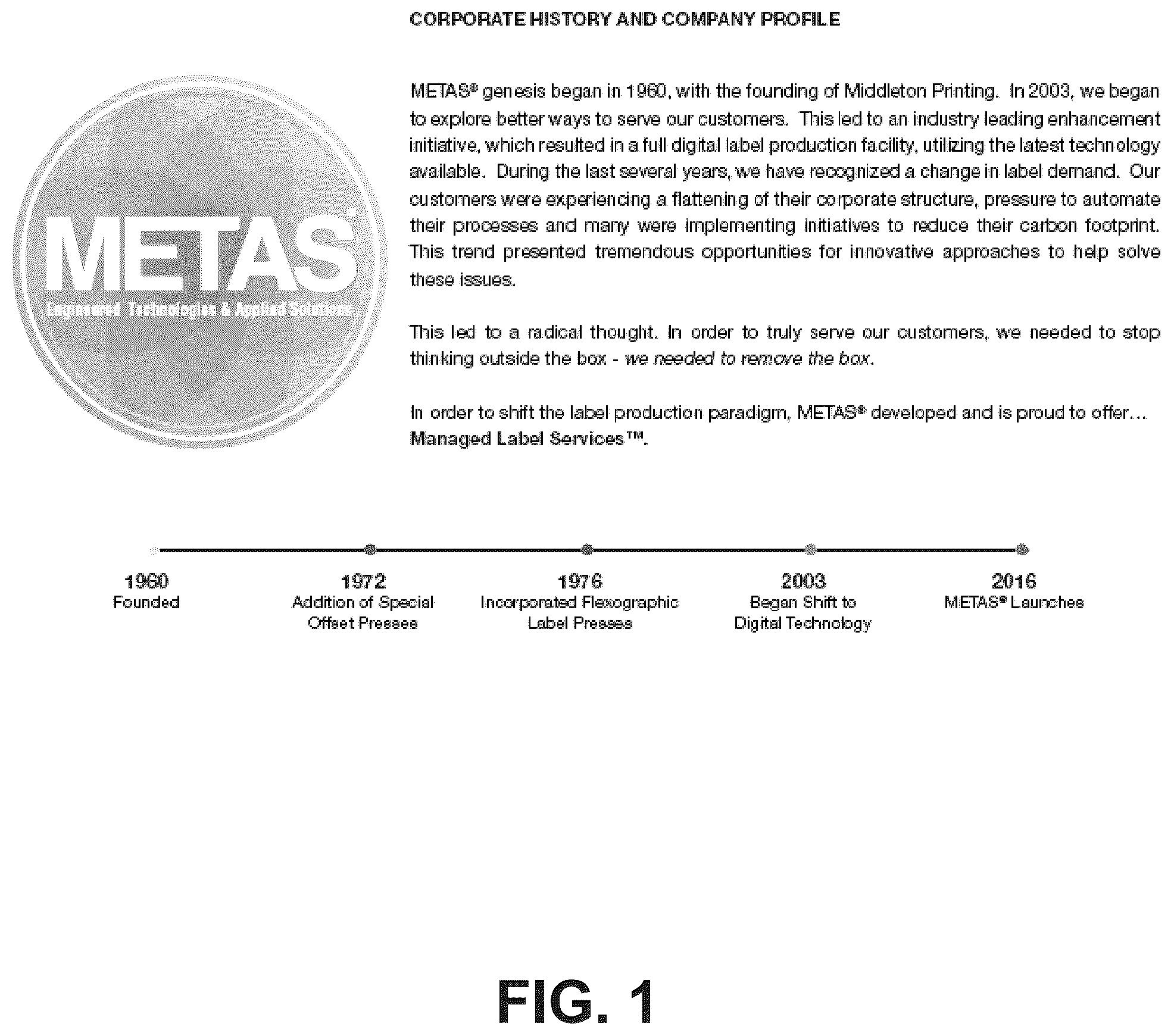 Patent US12365504 — Label printing system and method — Figure 1
