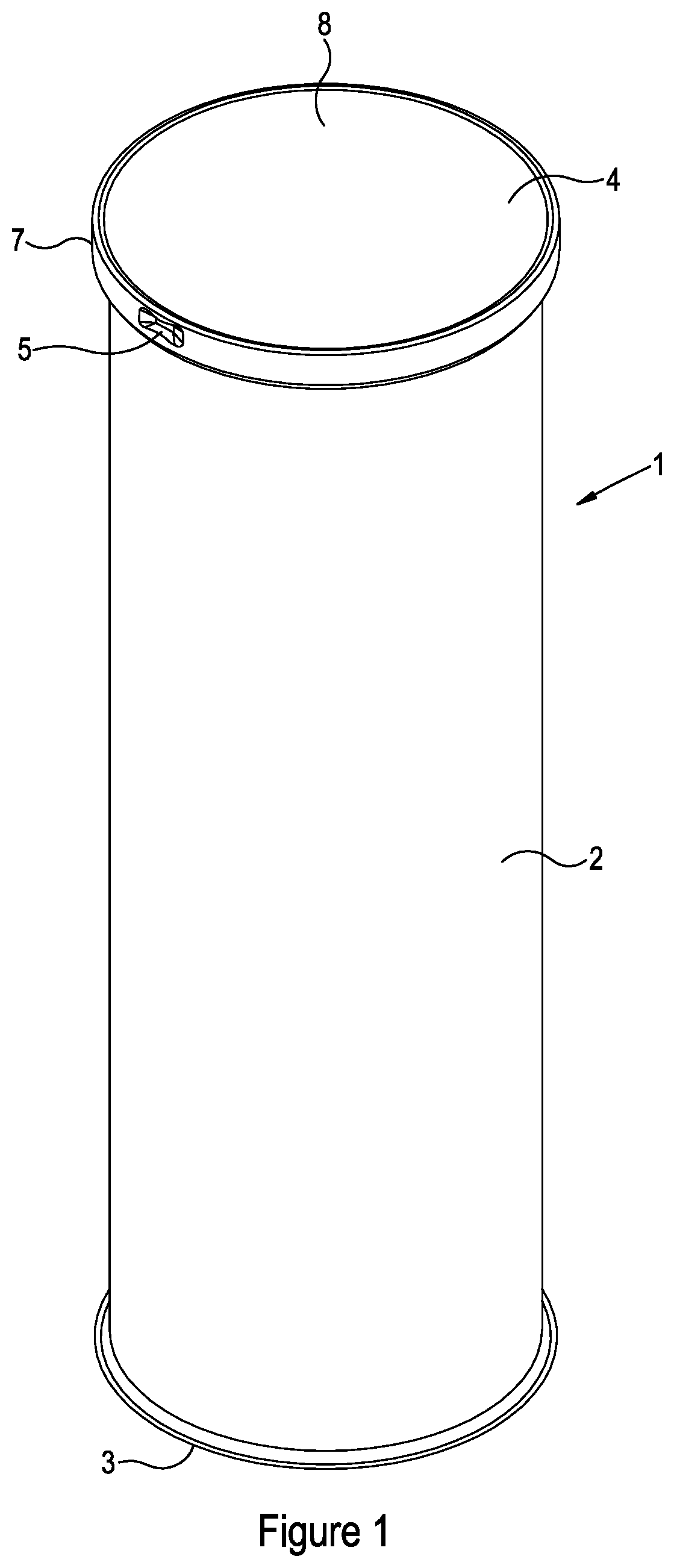 Patent US12365516 — Metal container and metal closure thereof — Figure 1