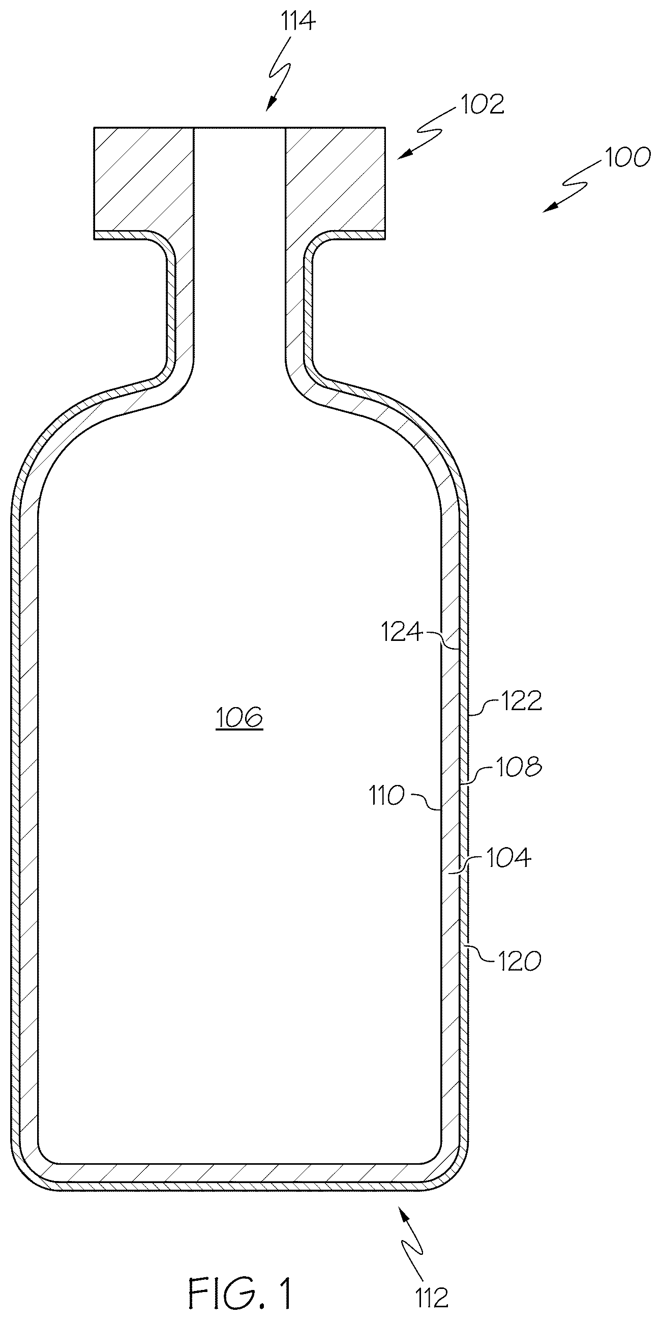 Patent US12365528 — Ultraviolet light-blocking coated pharmaceutical packages — Figure 1
