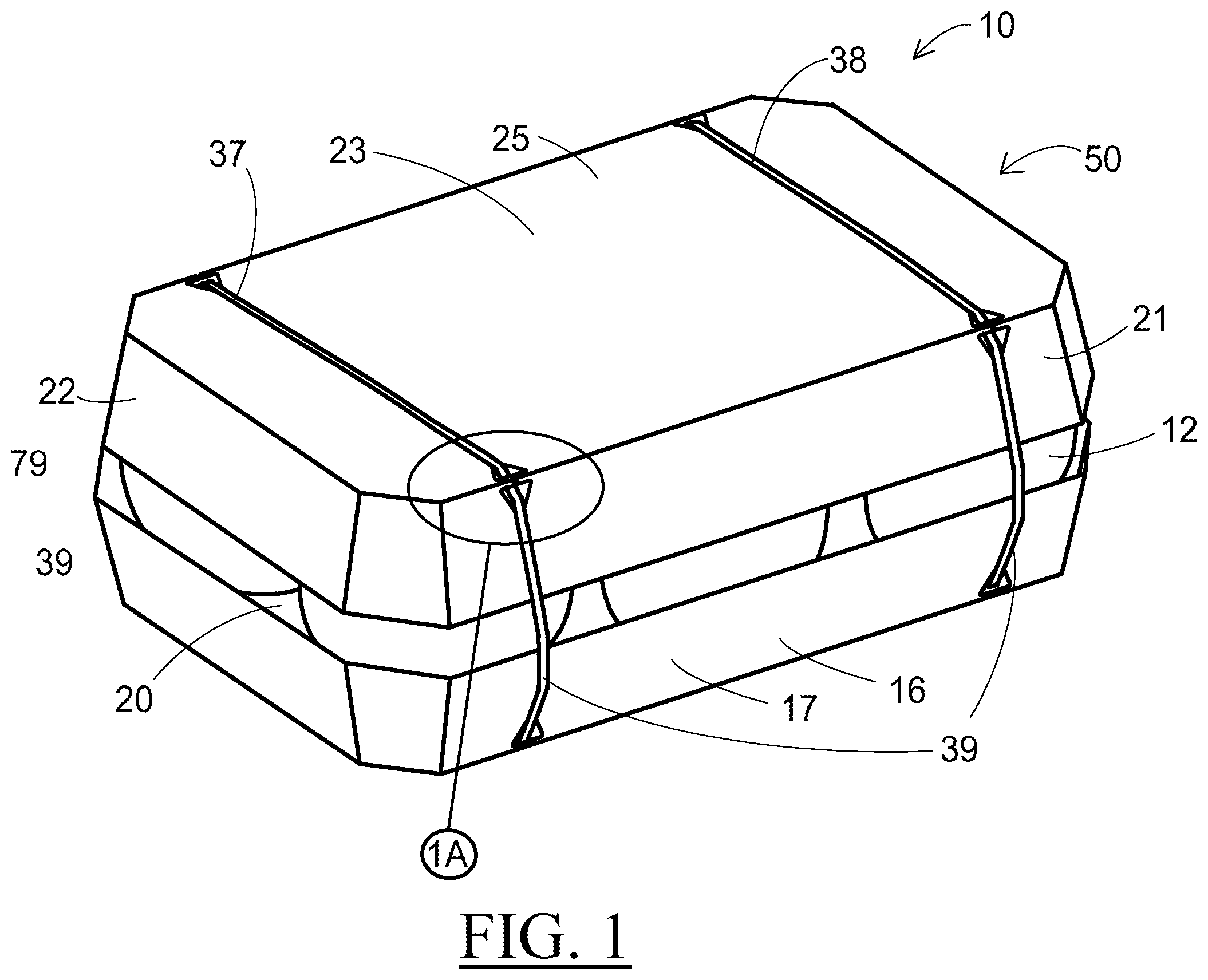 Patent US12365531 — Banded container for fruits and produce — Figure 1