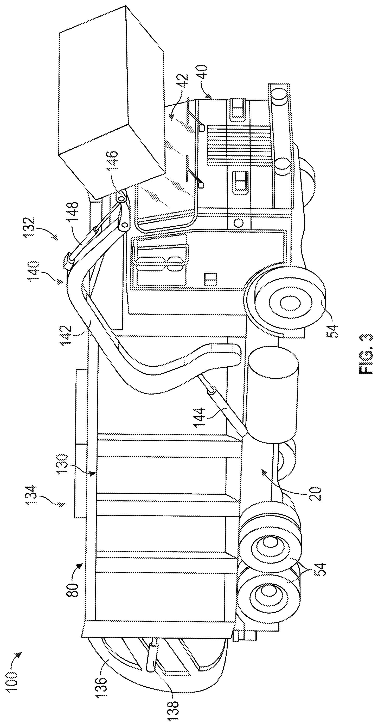 Patent US12365536 Figure 3 – Regeneration control for a refuse vehicle packer system