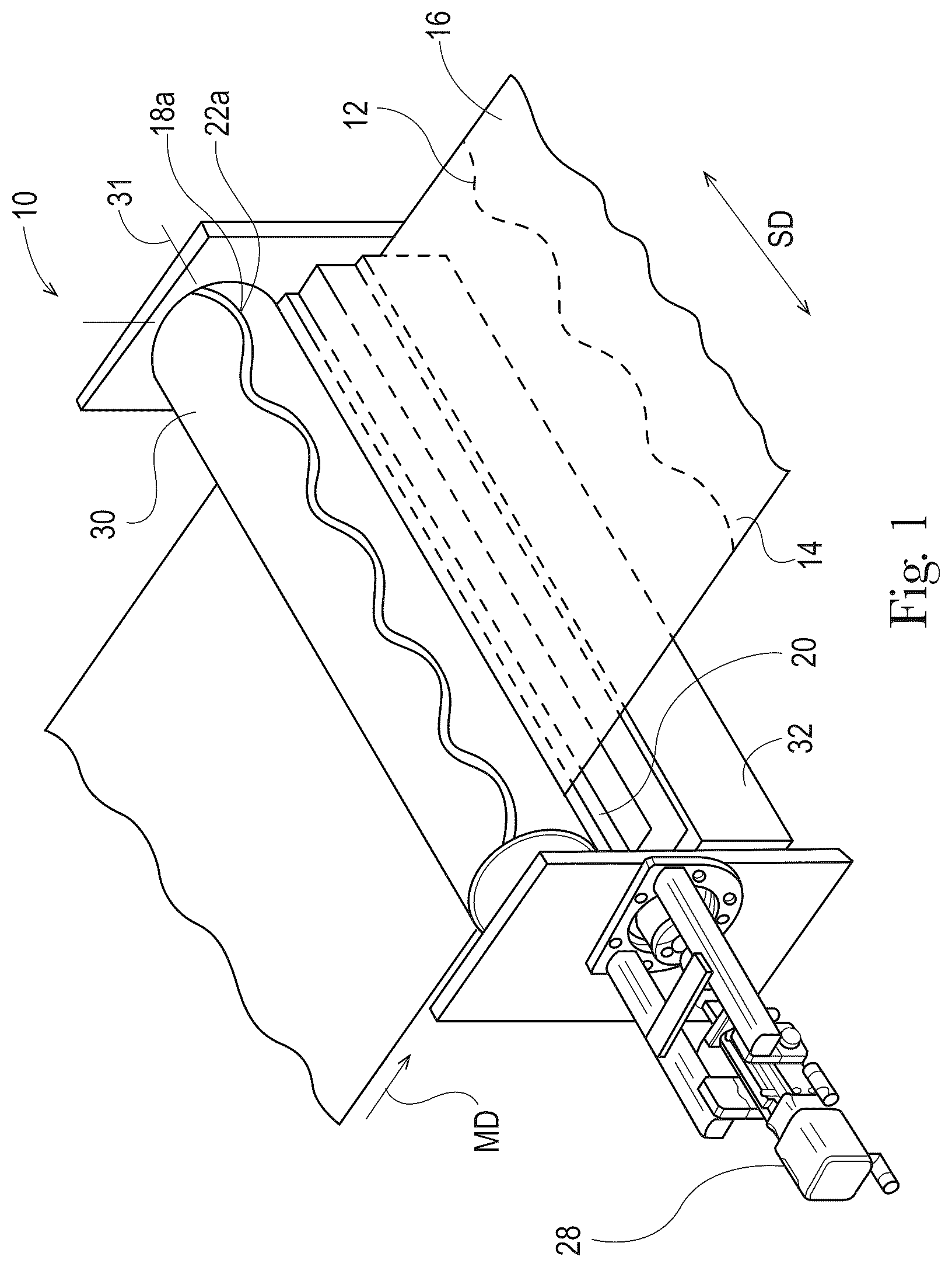 Patent US12365559 — Method for perforating a nonlinear line of weakness — Figure 1