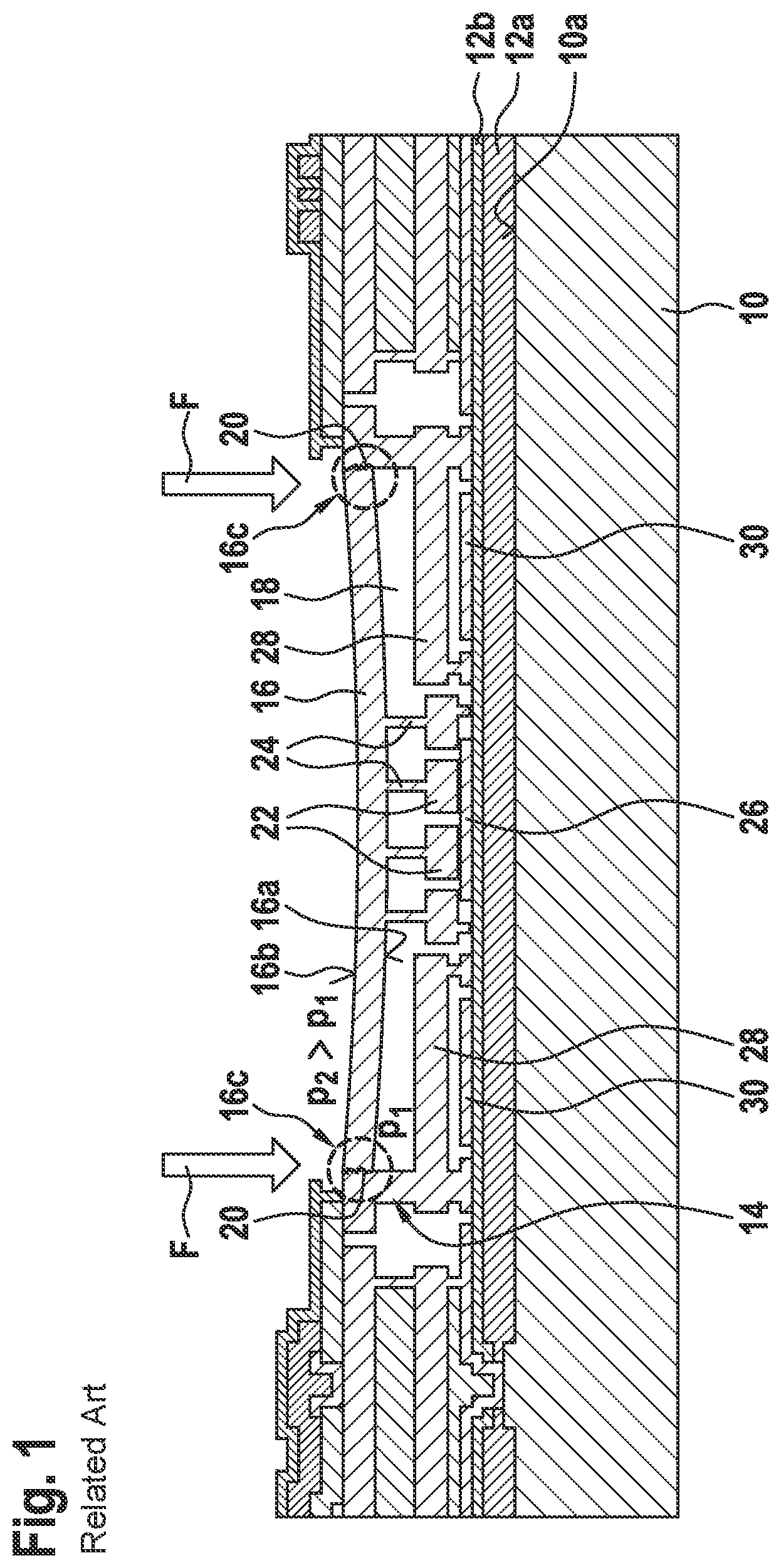Patent US12365581 — Micromechanical component for a sensor or microphone device — Figure 1