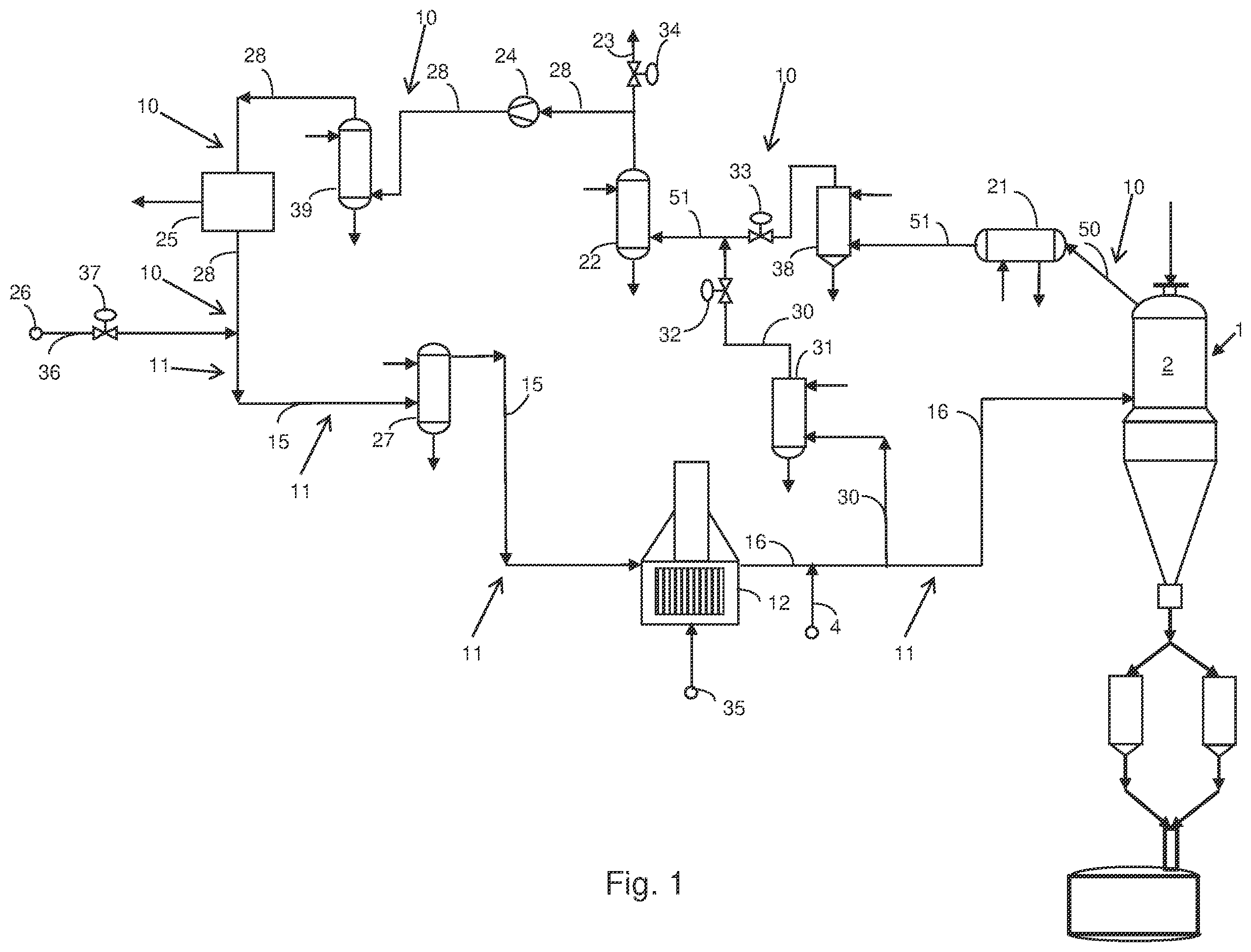 Patent US12365955 — Direct reduction system and related process — Figure 1