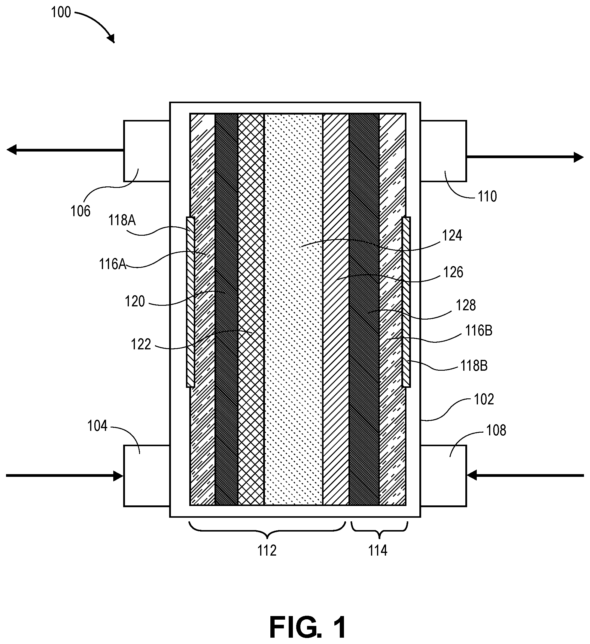 Patent US12365998 Figure 1 – Ion exchange membrane separated two electrode flow analyzer for continuous aqueous electrochemical heavy metal detection