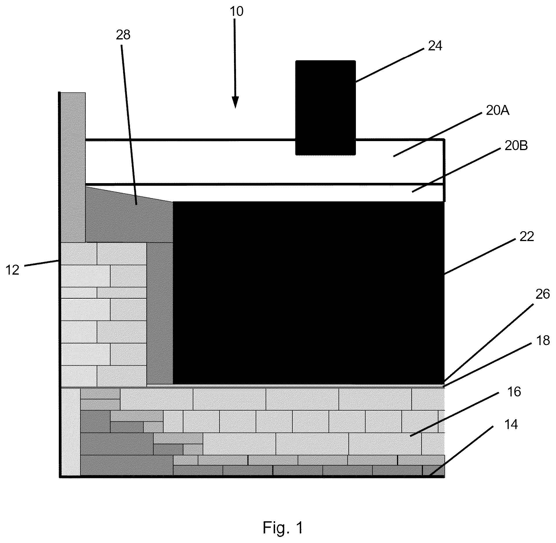 Patent US12366003 — Material components protection against the corrosive action cryolite melts in aluminium reduction cells — Figure 1