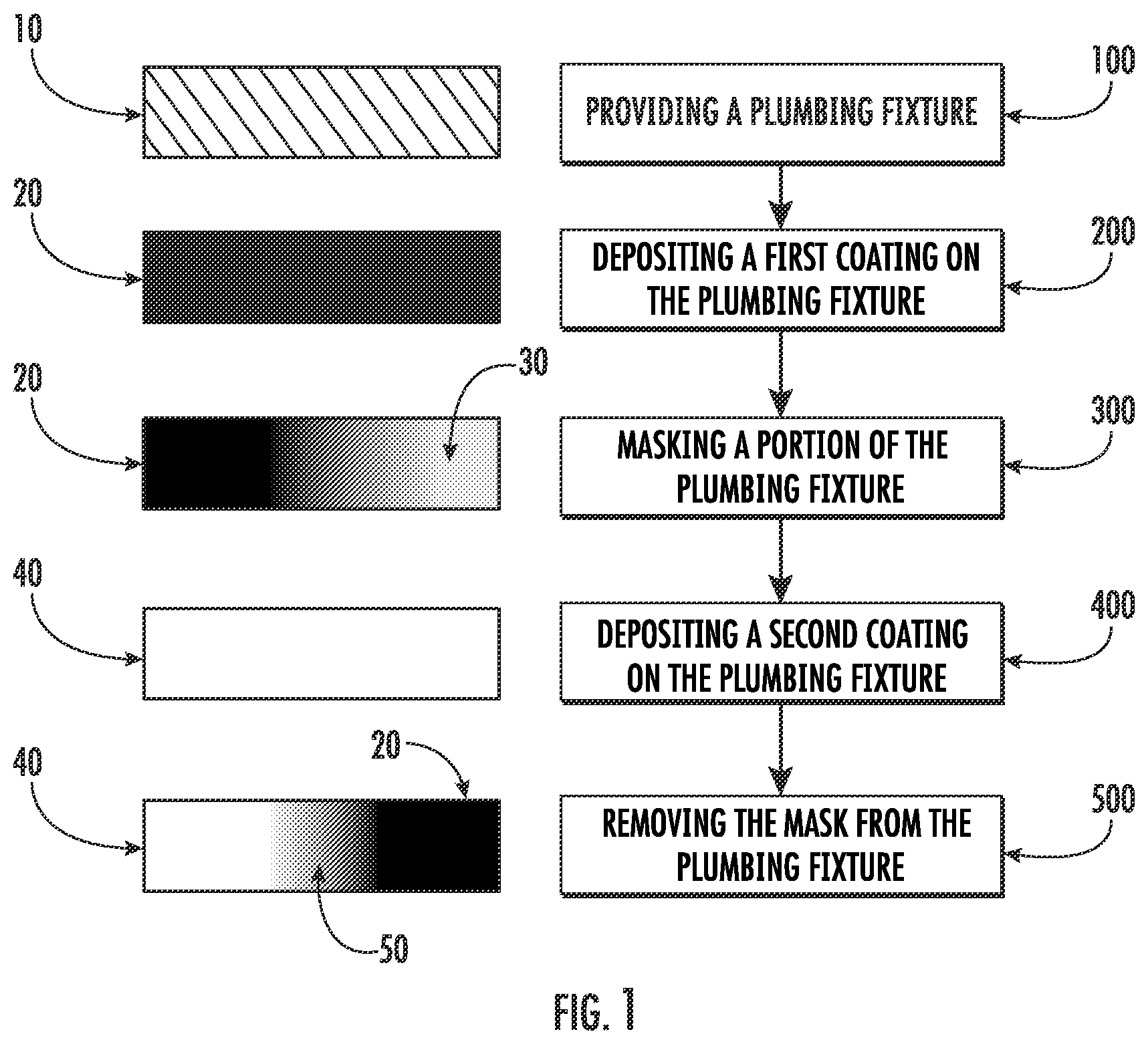 Patent US12366006 — Multicolor fixture finishes — Figure 1