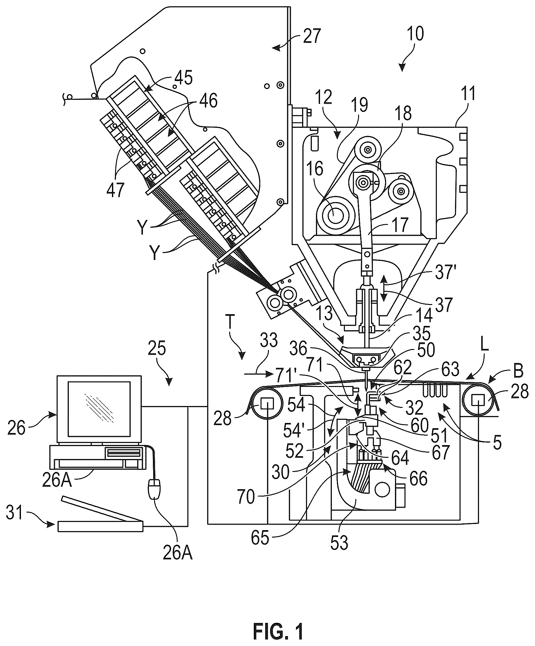 Patent US12366021 — Tufting machine and method of tufting — Figure 1