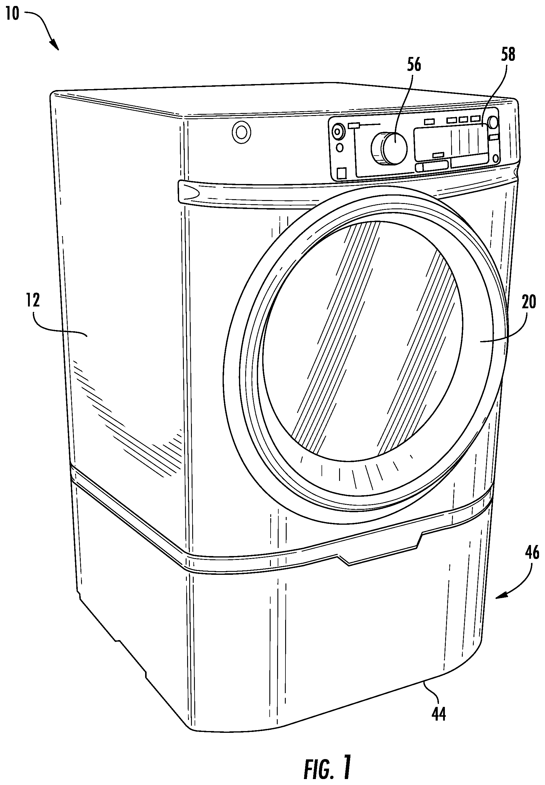 Patent US12366029 — Dryer appliance and filter apparatus — Figure 1