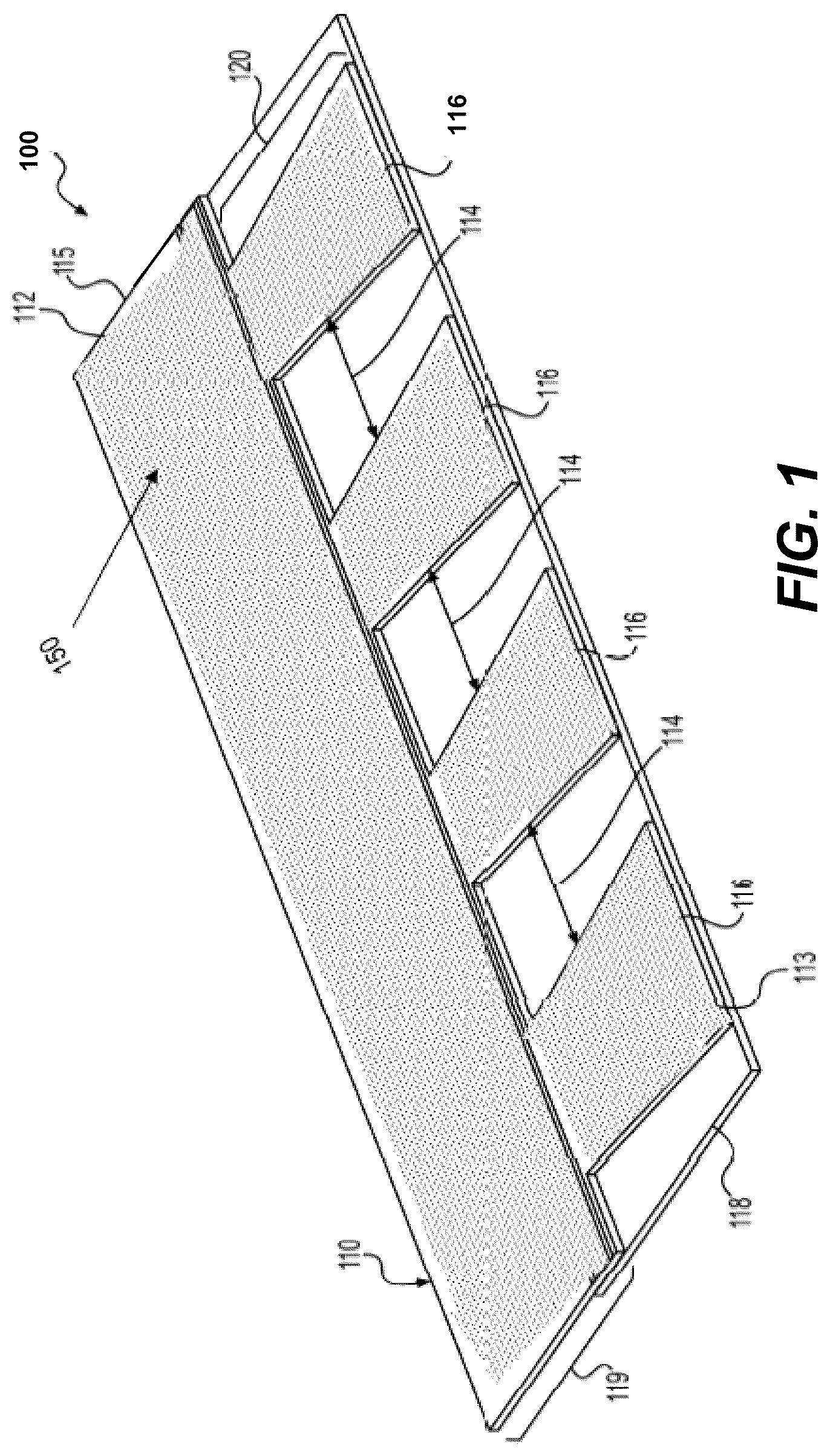 Patent US12366069 — Roofing materials with synthetic roofing granules and methods of making thereof — Figure 1