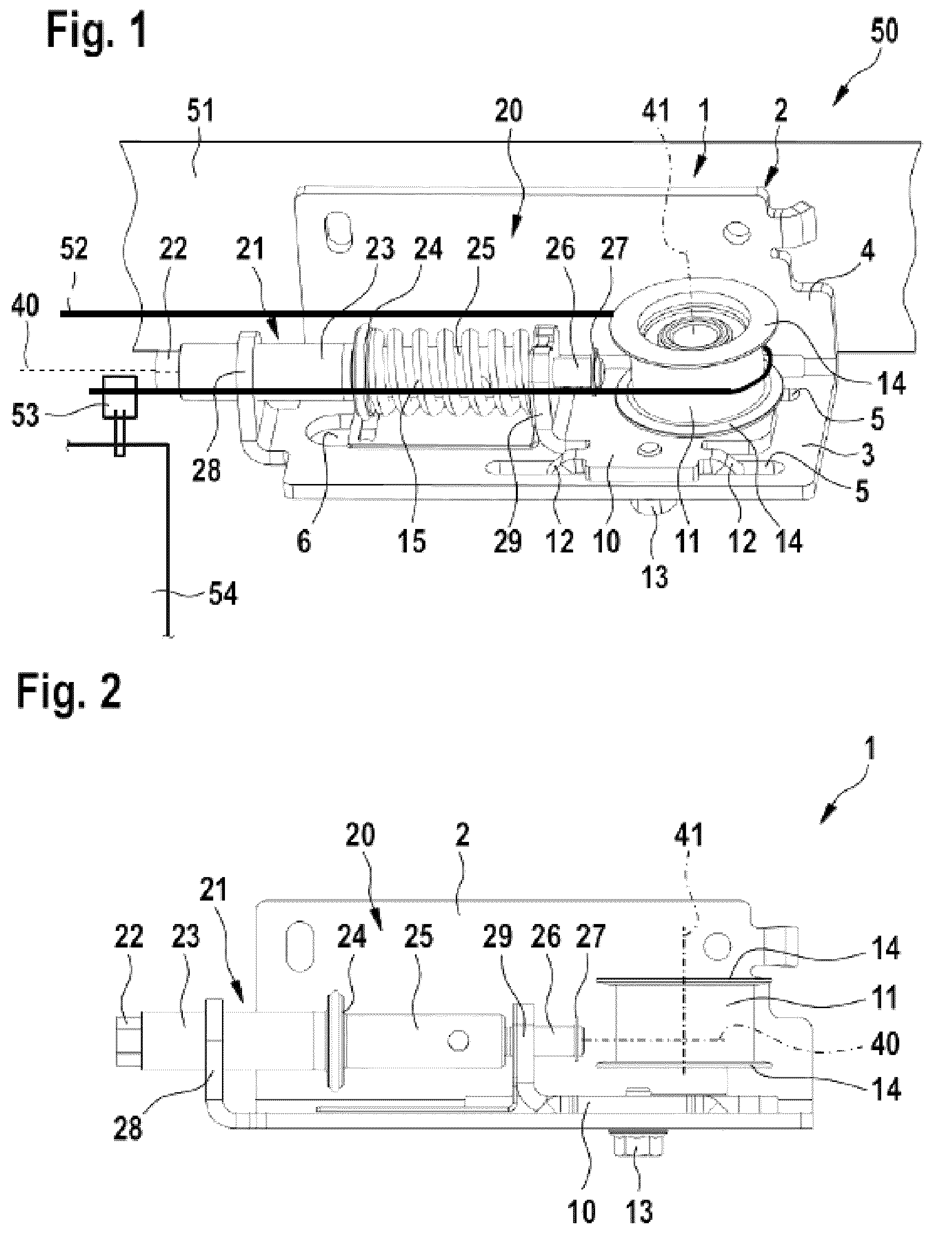 Patent US12366102 — Drive unit for a sliding assembly, in particular a sliding door — Figure 1