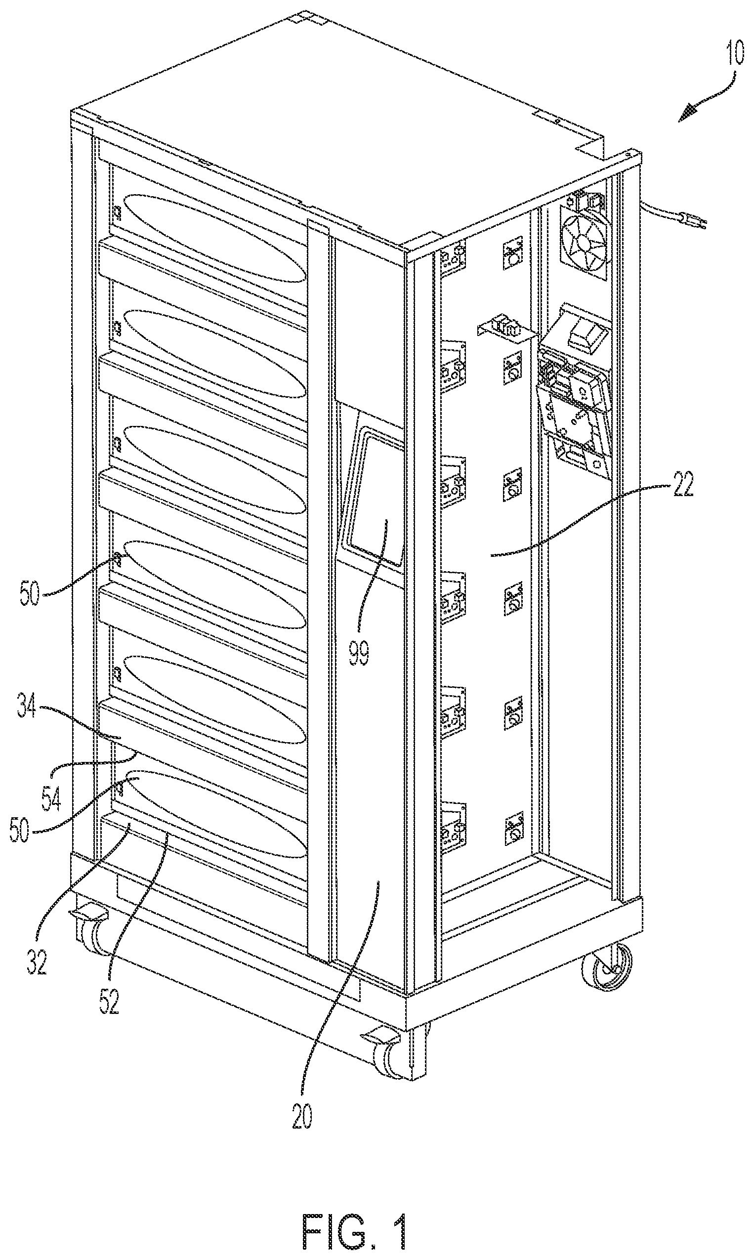 Patent US12366103 — Door movement system for cabinet — Figure 1