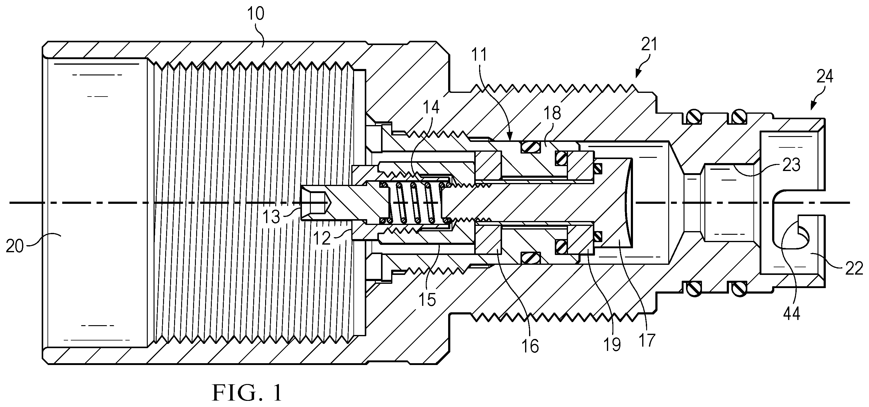Patent US12366121 — Top connection for electrically ignited power charge — Figure 1