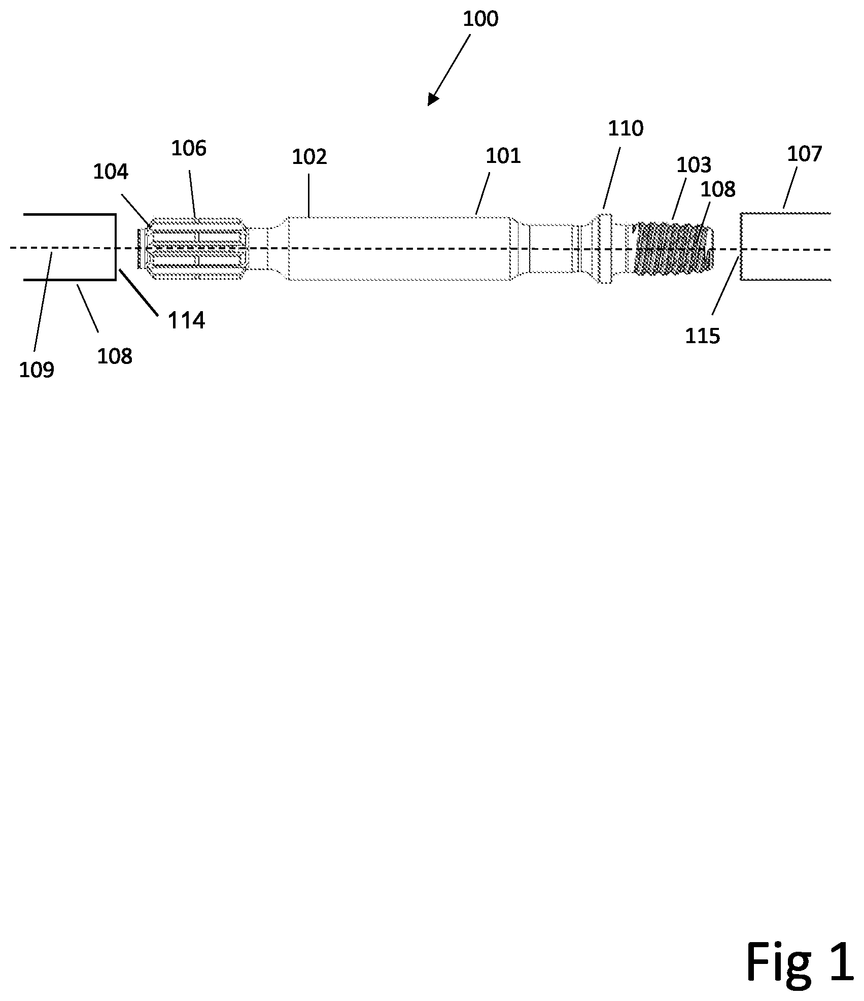 Patent US12366124 — Elliptical design for shank adapters — Figure 1