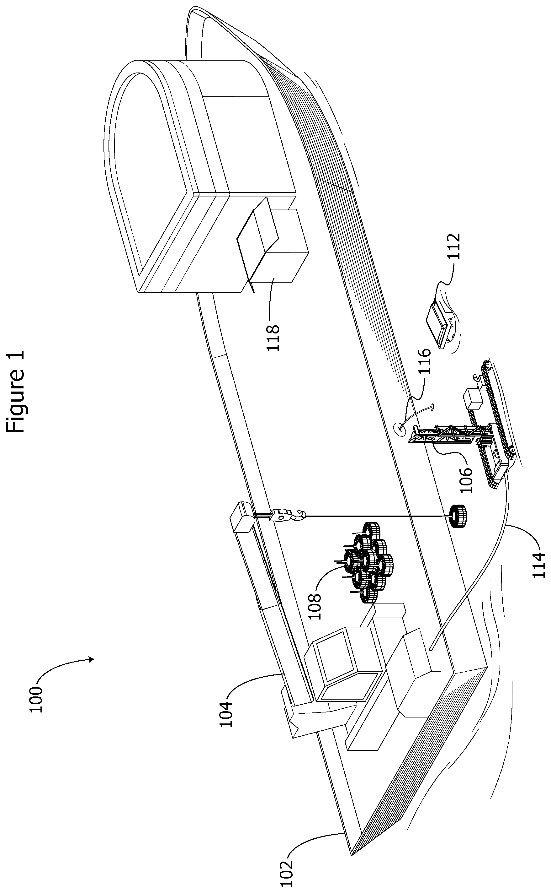 Patent US12366126 Figure 1 – Geotechnical rig systems and methods