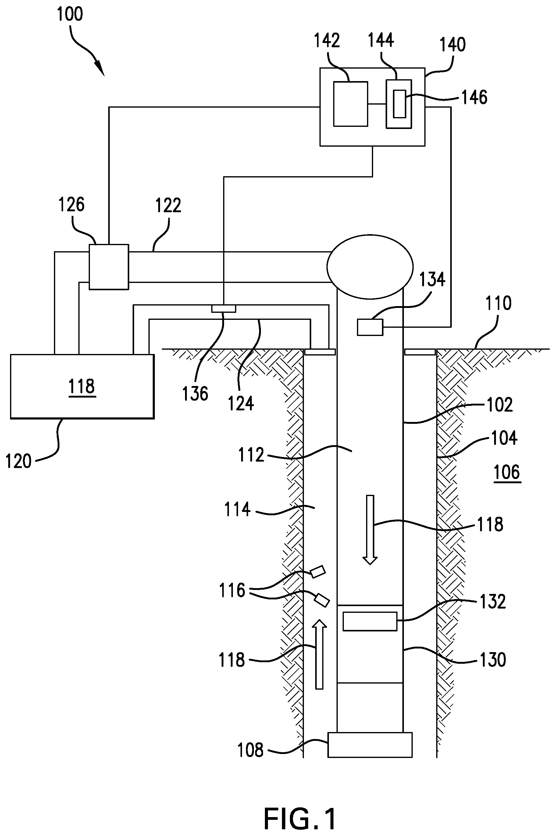 Patent US12366161 — System and method for measuring downhole mud flow density — Figure 1