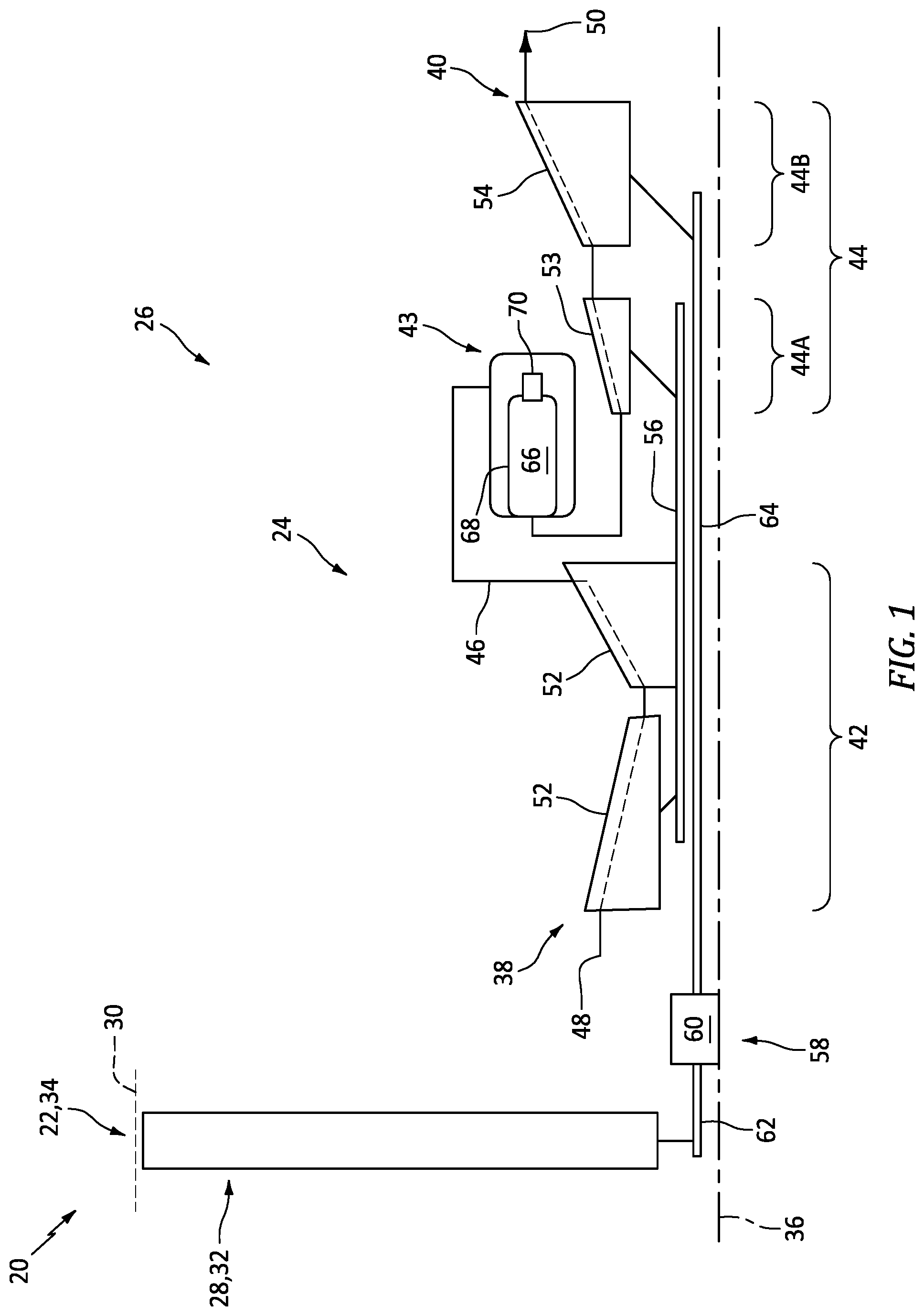 Patent US12366166 — Tailoring rotor blade coating to tune gas turbine engine bladed rotor — Figure 1