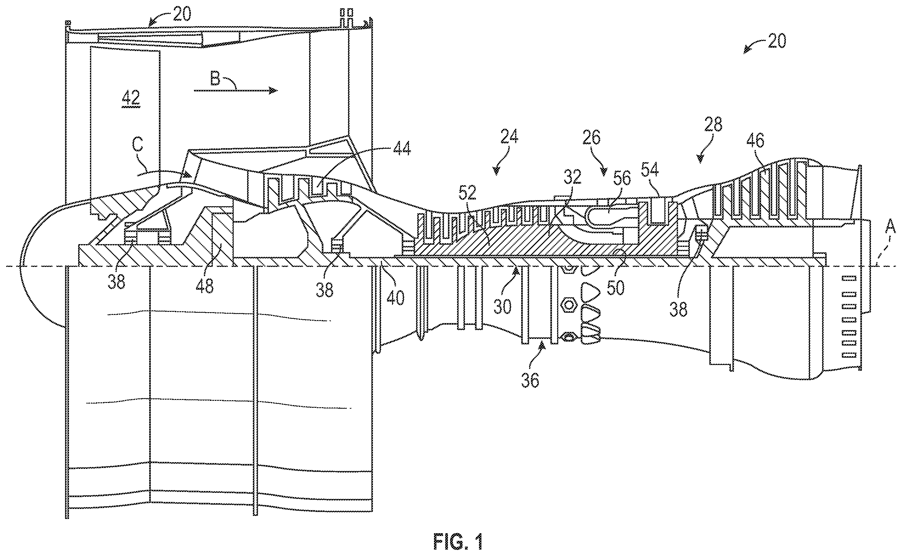 Patent US12366167 Figure 1 – Fan blade or vane with improved bird impact capability